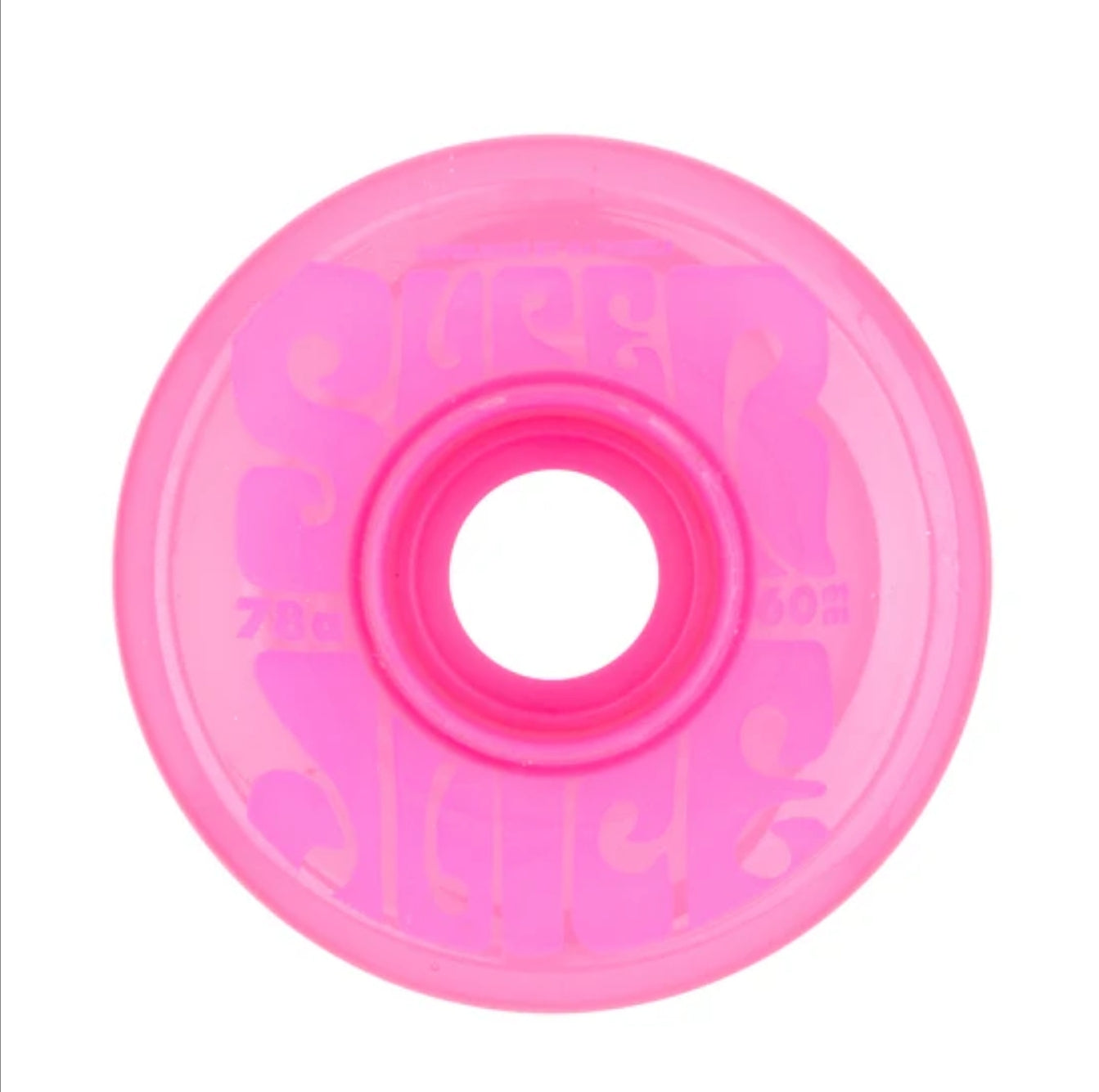 OJ Wheels Super Juice Skateboard Wheels 60mm 78A Clear Pink - Smooth Ride for Street & Park Skateboarding