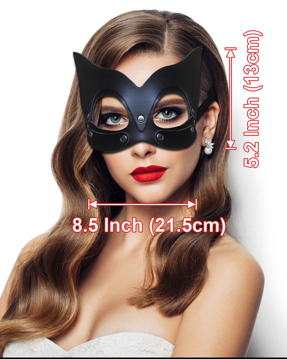 Stegosaurus Cat Mask for Women - Elegant Bunny & Cat Face Masquerade Mask for Night Club, Cocktail Party, Cosplay & Halloween Costume Accessories
