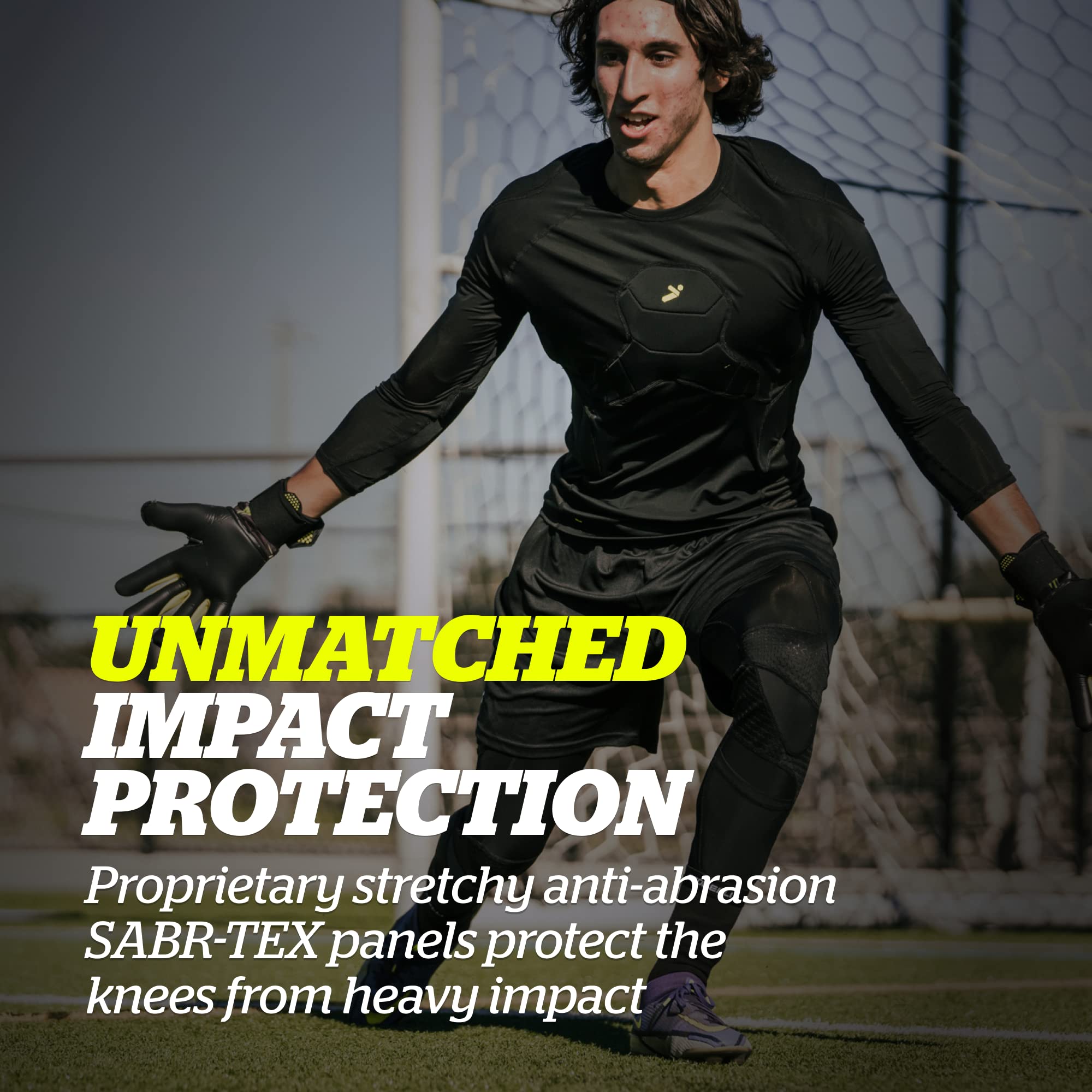 Storelli BodyShield Goalkeeper Leggings 3 - High-Impact Protection Soccer Pants with Sweat-Wicking & UV-Resistant Fabric for Goalkeepers & Athletes | Black | XL | Perfect for Training, Matches & Outdoor Sports