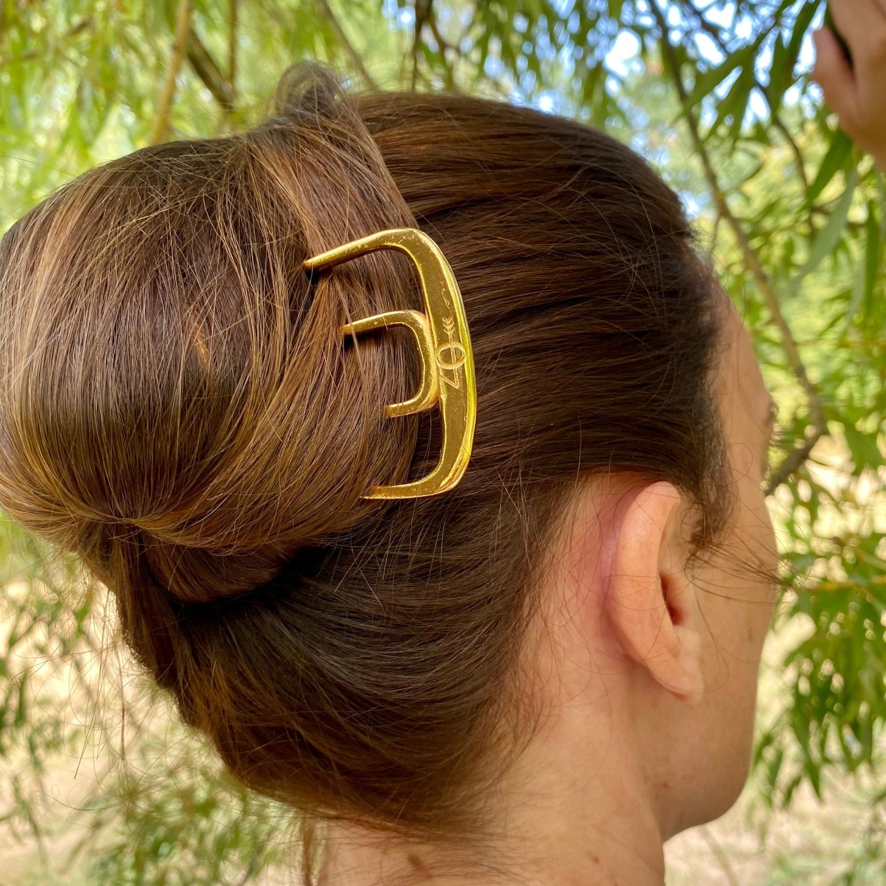 Golden Hair Comb for Women - Oren Hairbrush for Styling, Detangling & Shine - Perfect for Weddings, Parties & Everyday Use