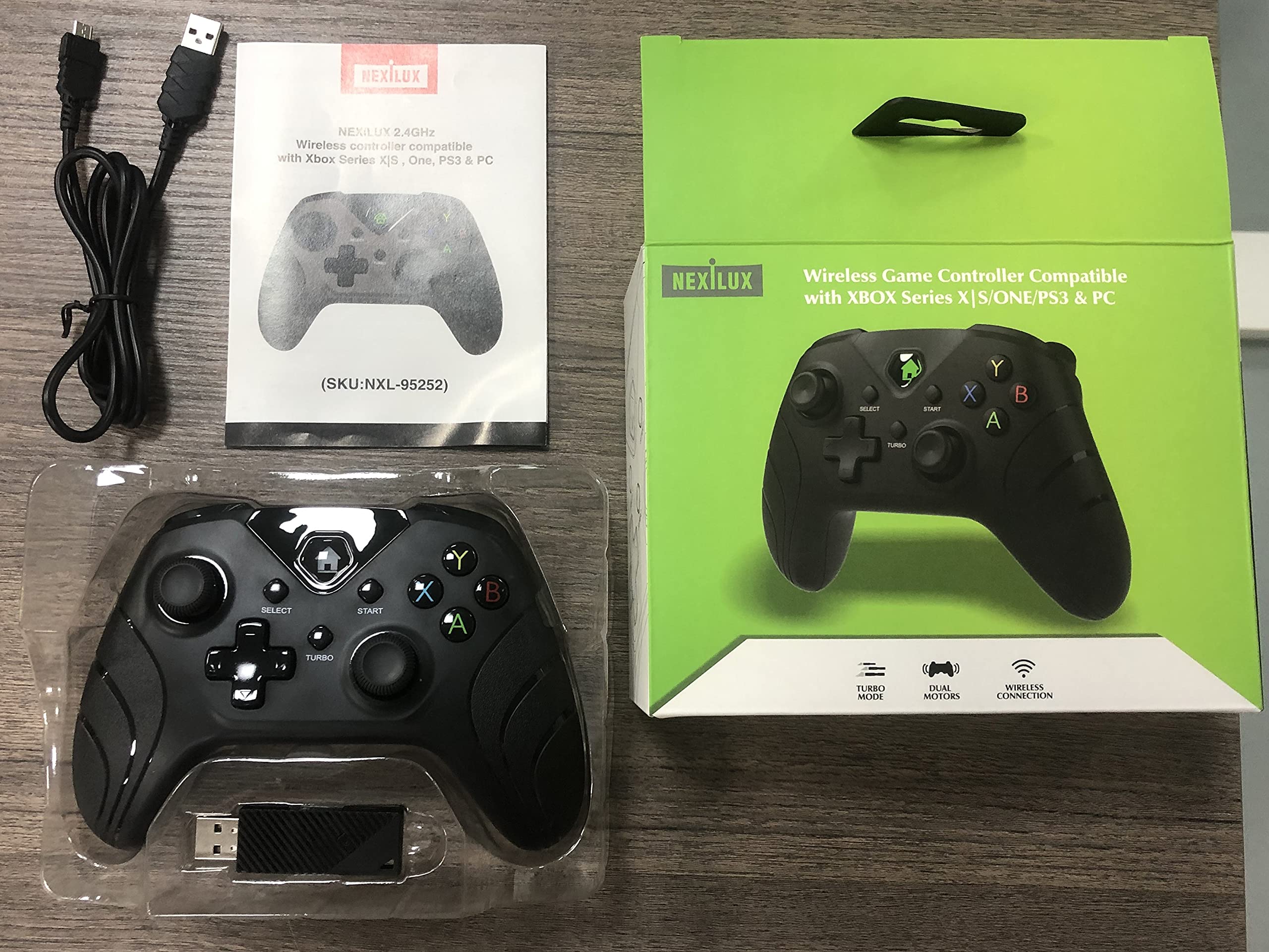 NEXiLUX Wireless 4-in-1 Game Controller for Xbox Series X/S, Xbox One, PS3 & PC - Multi-Platform Gaming for Console & PC Gamers | Perfect for FPS, Racing & Sports Games