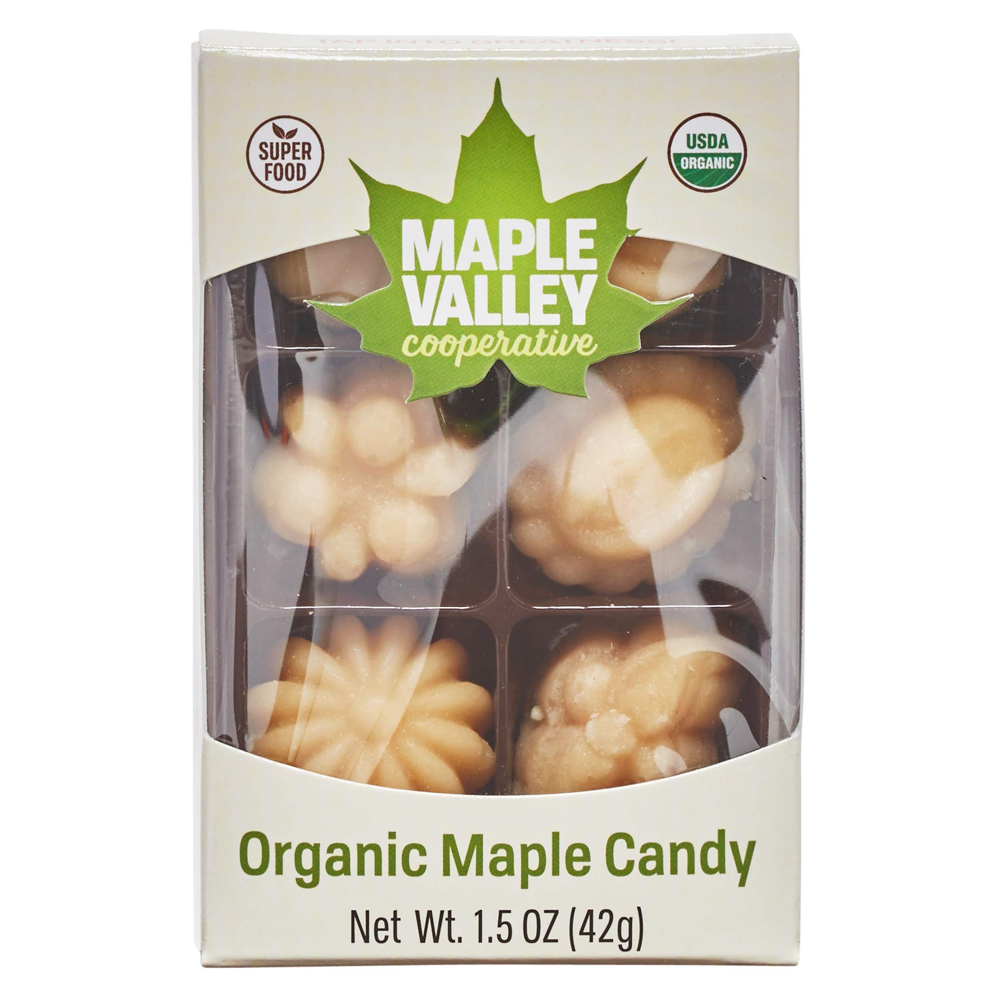 Organic Maple Candy by Maple Valley - 16-Pack Box Set | Natural Sweet Treat for Gifts, Parties & Dessert Toppings