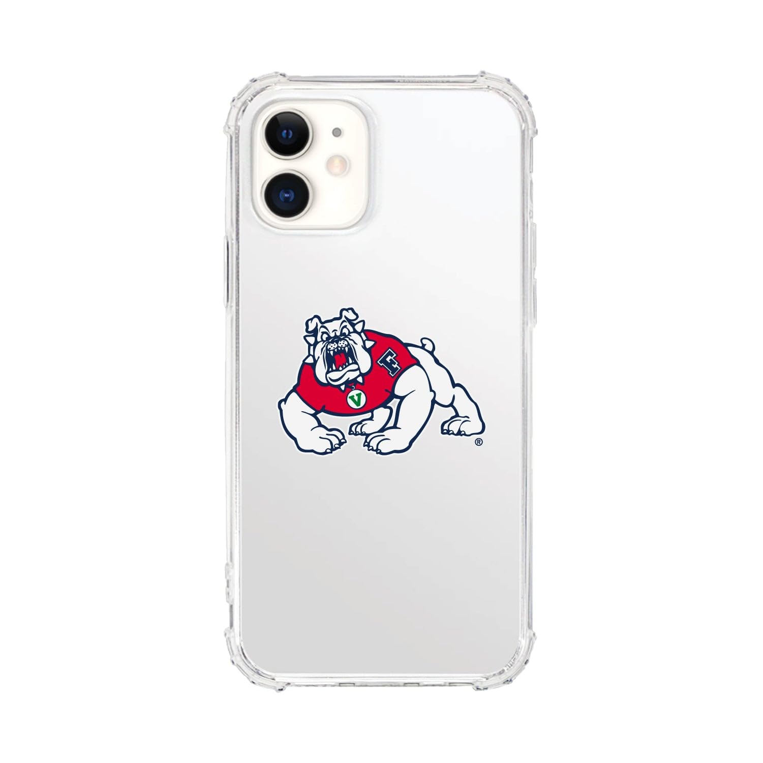 OTM Essentials Durable Phone Case for iPhone 13 - Shockproof Tough Edge Protection with Fresno State University Mascot Design in Beige | Perfect for College Students, Alumni & Bulldog Fans