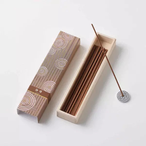 Premium Kousaido Freshly Roasted Coffee Scented Incense Sticks - 40 Sticks for Relaxation, Meditation & Home Aromatherapy