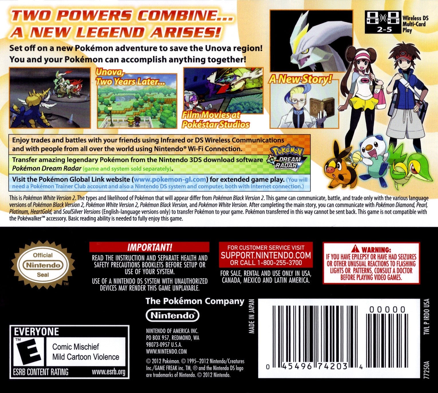 Pokemon White Version 2 - Nintendo DS Game | Official Pokemon Adventure RPG | Perfect for Trainers & Collectors | Great for Travel, Gifts & Nostalgic Gaming
