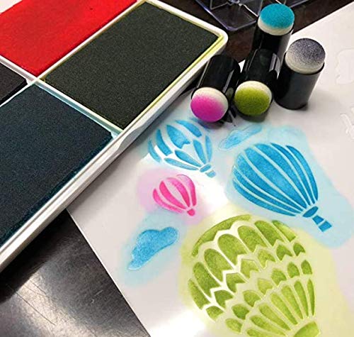 10-Piece Finger Sponge Daubers Set for Stamping, Chalk, Painting - DIY Card Making, Reborn Art & Craft Brushes - Perfect for Ink Pads, Stamping, Finger Painting & Mixed Media Projects