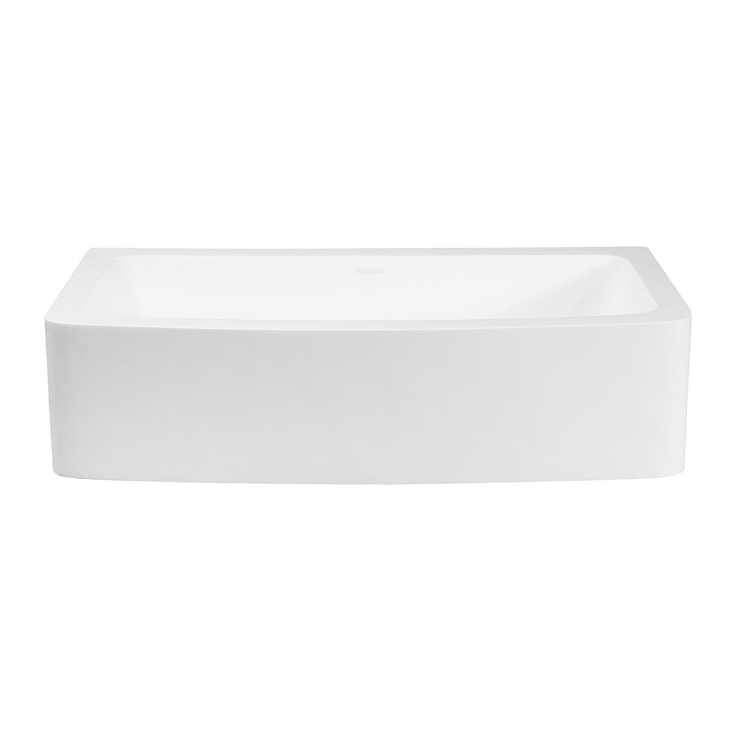 Kingston Brass 36 x 22 Inch Farmhouse Single Bowl Kitchen Sink - Matte White Solid Surface for Modern & Rustic Kitchens