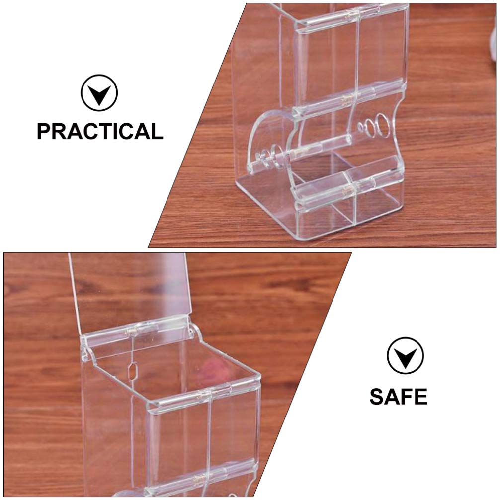 Automatic Transparent Small Animal Food Dispenser - Hamster Feeder, Rabbit Feeder, Guinea Pig Feeder for Chinchilla & Bunny | Perfect for Cage, Hutch & Pet Travel Accessories