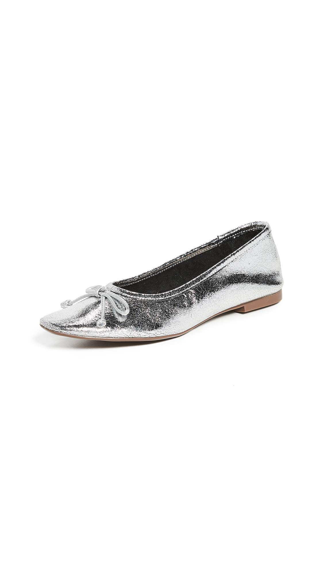SCHUTZ Women's Arissa Bow Leather Ballet Flats - Comfortable & Stylish Shoes for Work, Office, and Casual Outfits
