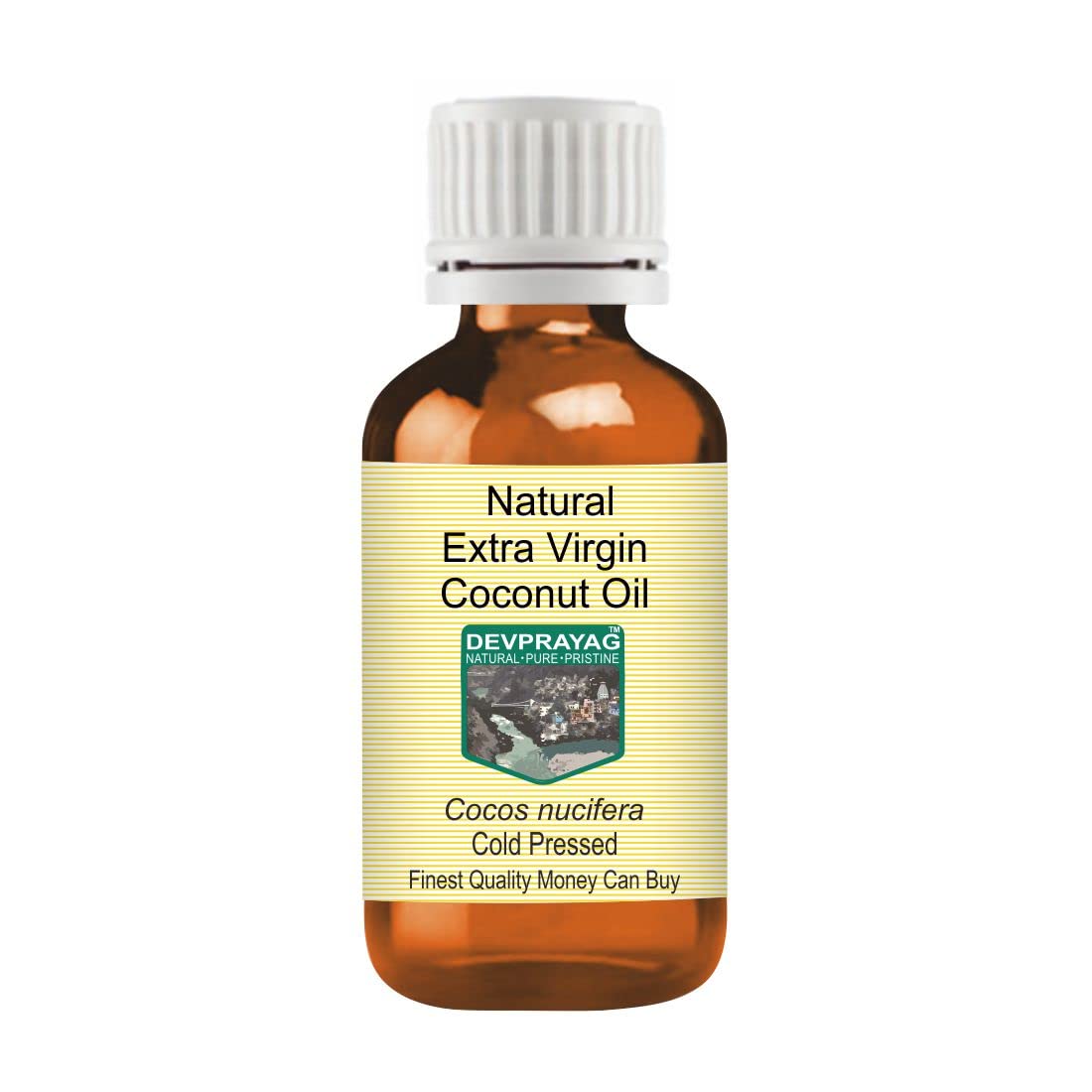 Organic Extra Virgin Coconut Oil - Cold Pressed, Unrefined, 100% Pure for Hair, Skin & Cooking - 50ml | Natural Therapeutic Grade | Ideal for Moisturizing, Massage & Healthy Recipes