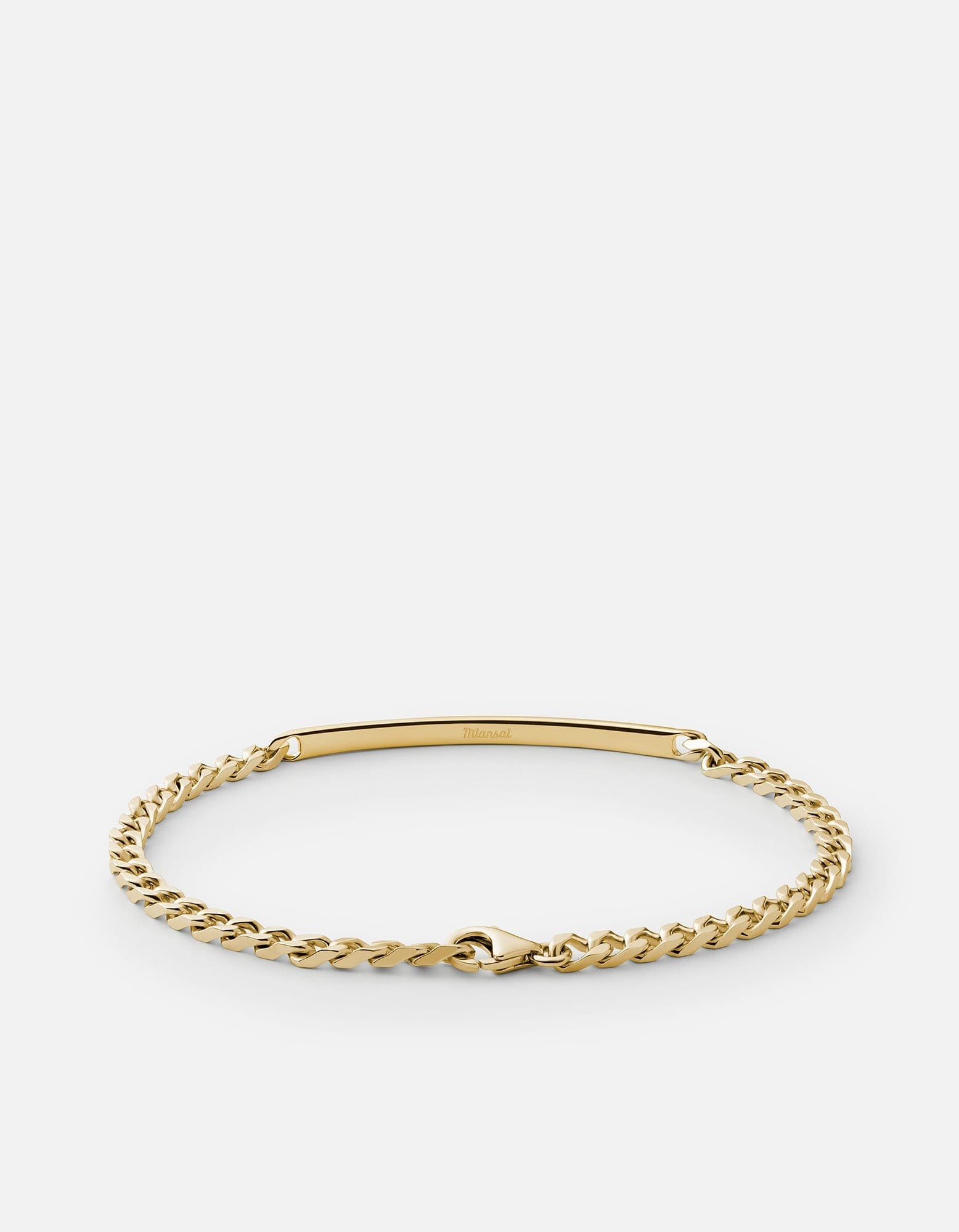 3mm ID Chain Bracelet - 14k Gold Plated Dainty Jewelry for Women - Perfect for Layering, Stacking & Everyday Wear