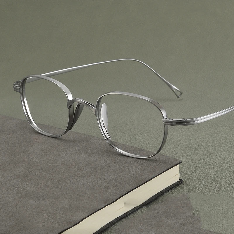 Bclear Unisex Full Rim Oval Titanium Eyeglasses 1019 - Lightweight Durable Frame for Men & Women - Perfect for Reading, Work & Daily Wear