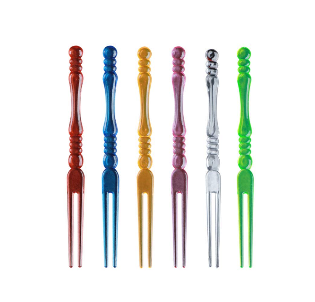 400Pcs 4 Inch Colorful Plastic Cocktail Picks - Mini Dessert Forks, Appetizer Forks Set for Party, Banquet, Buffet - Perfect for Fruit Skewers, Cake Tasting, and Daily Entertaining