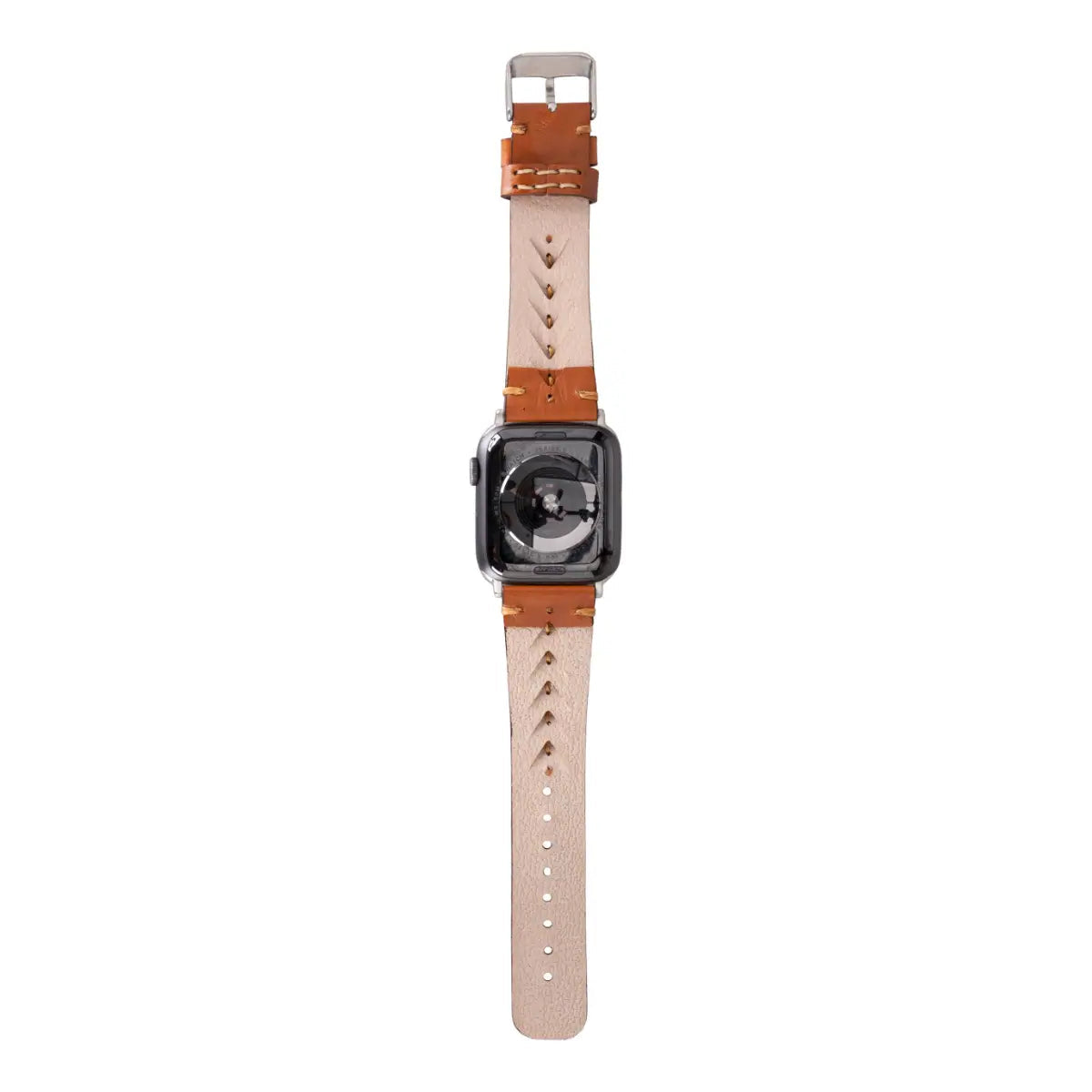 Premium Brown Leather Sport Band for Apple Watch - Comfortable & Durable Strap for Workouts & Daily Wear - Compatible with All Apple Watch Models (Boras)