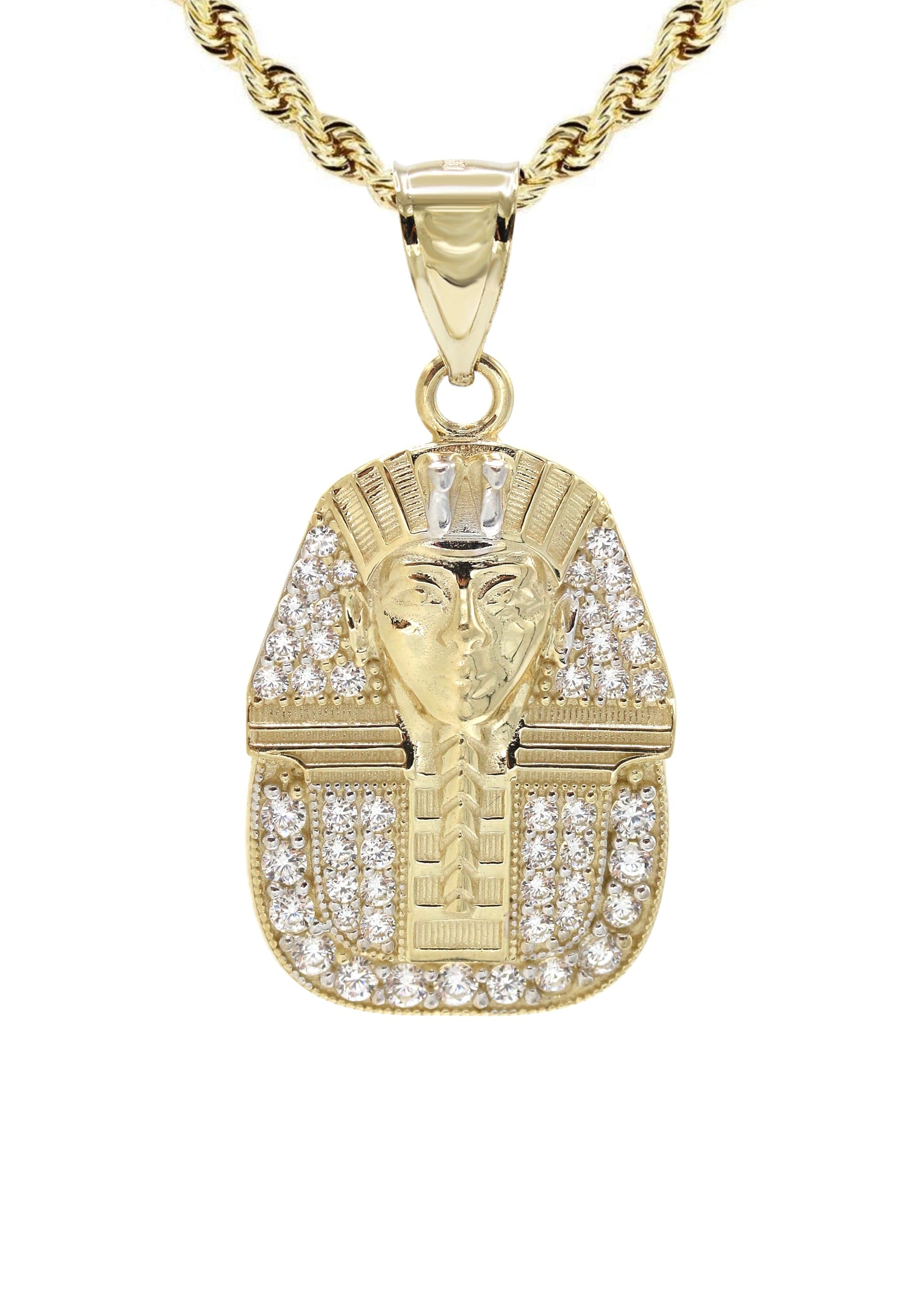 10K Yellow Gold Pharaoh Necklace for Women - 15.6 Grams Solid Gold Egyptian Pendant Necklace - Perfect for Gifts, Parties, and Special Occasions