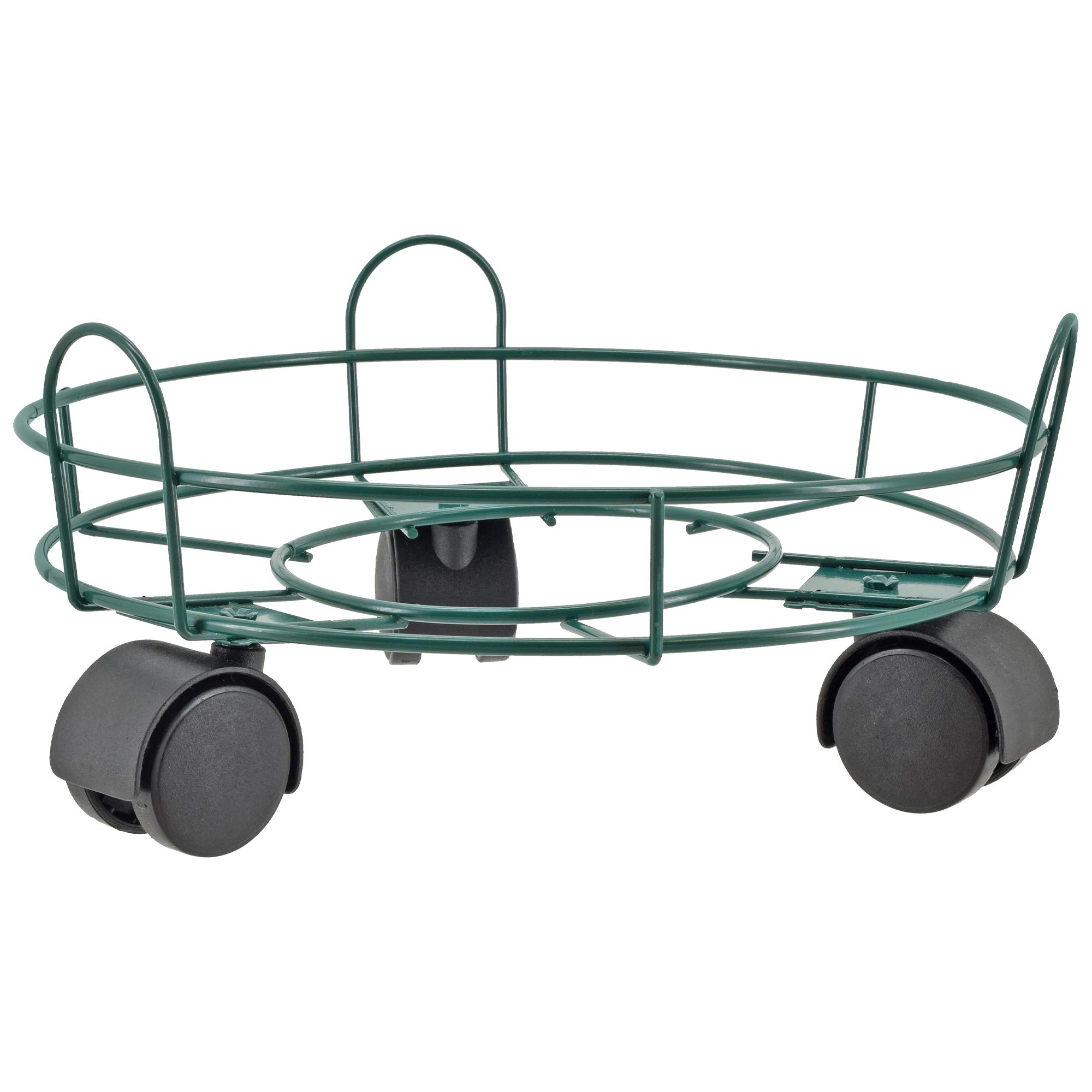 Arcadia Garden Products 10 Inch Green Basic Plant Caddy with Wheels - Heavy Duty Rolling Plant Stand for Indoor Outdoor Potted Plants, Flowers, and Herbs - Perfect for Home, Garden, Patio, and Balcony Decor