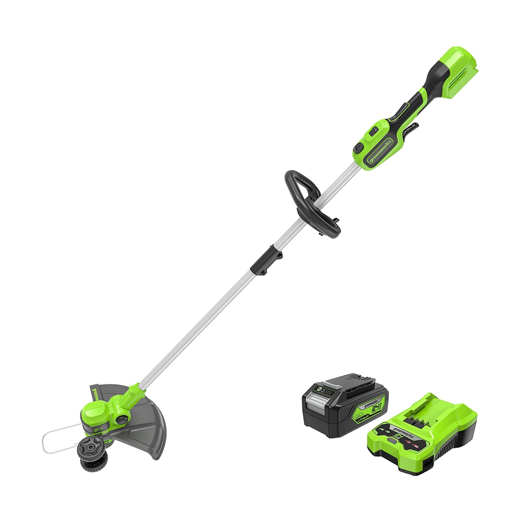 24V 13-Inch Brushless String Trimmer & Edger with 4.0Ah Battery & Fast Charger - Lightweight Cordless Lawn Tool for Yard Maintenance, Weed Control & Landscaping