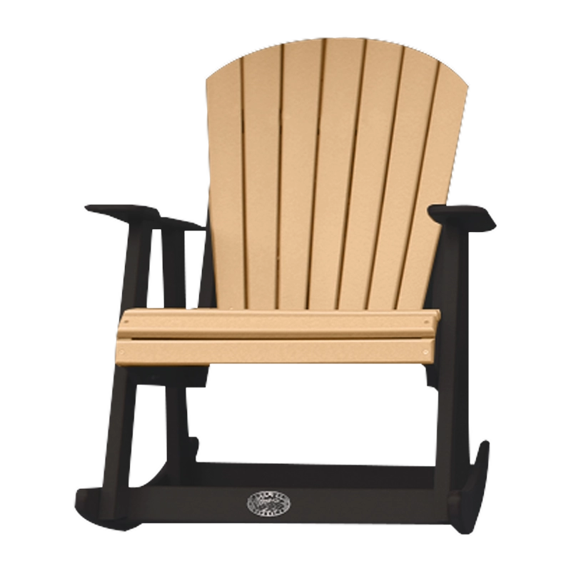 Buck USA Fan Back Outdoor Rocking Chair - Comfortable Patio Rocker with Wide Seat | Perfect for Porch, Garden & Backyard Relaxation