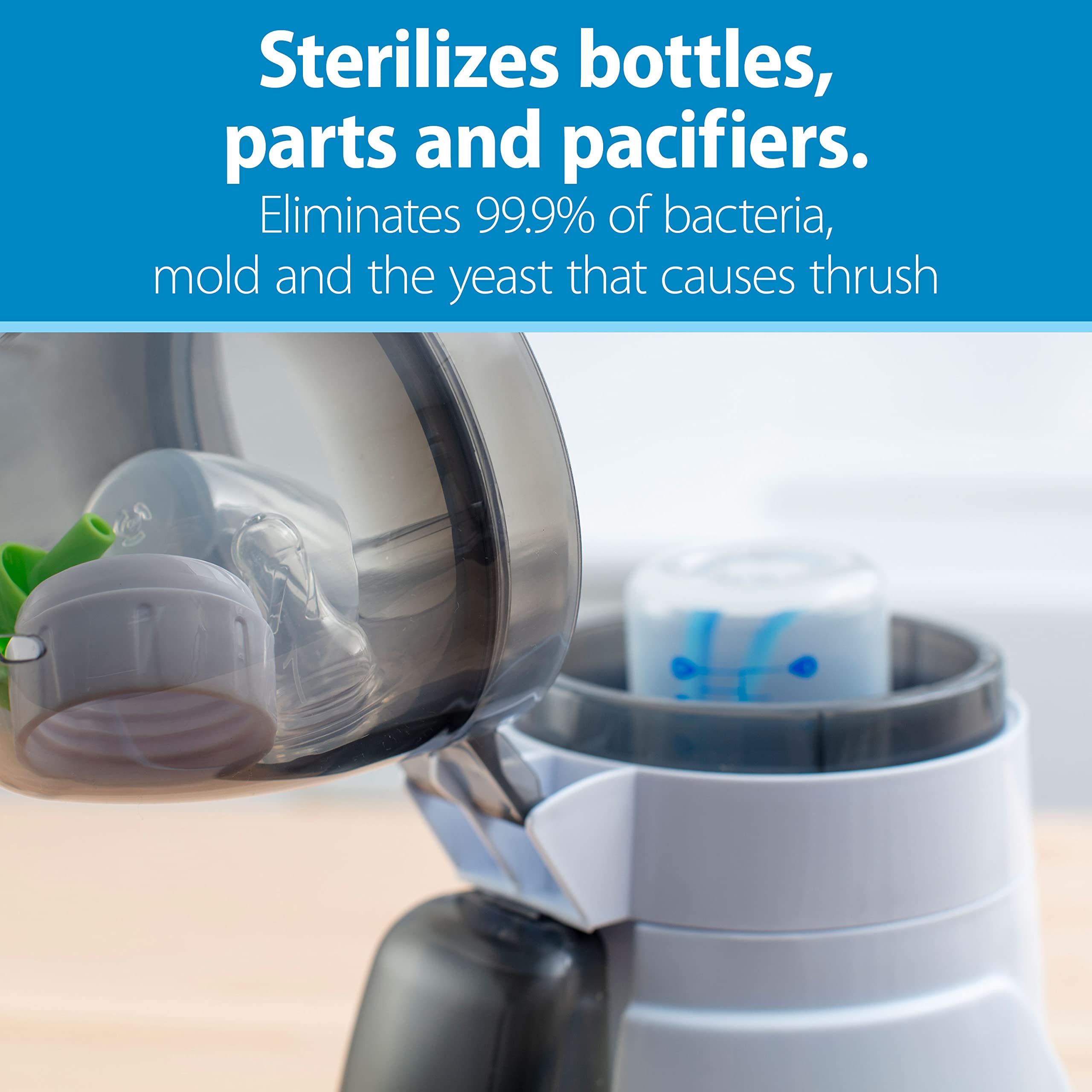 Dr. Brown's Deluxe Bottle Warmer and Sterilizer with Electric Heating for Baby Bottles, Pacifiers & Breast Pump Parts - Fast & Safe Warming for Breastmilk & Formula - Perfect for Night Feedings & Daycare Prep