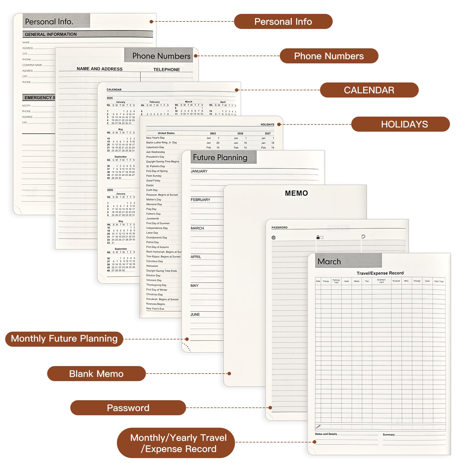 SUIN 2025 Planner - Monthly Weekly Daily Appointment Book, 6.5