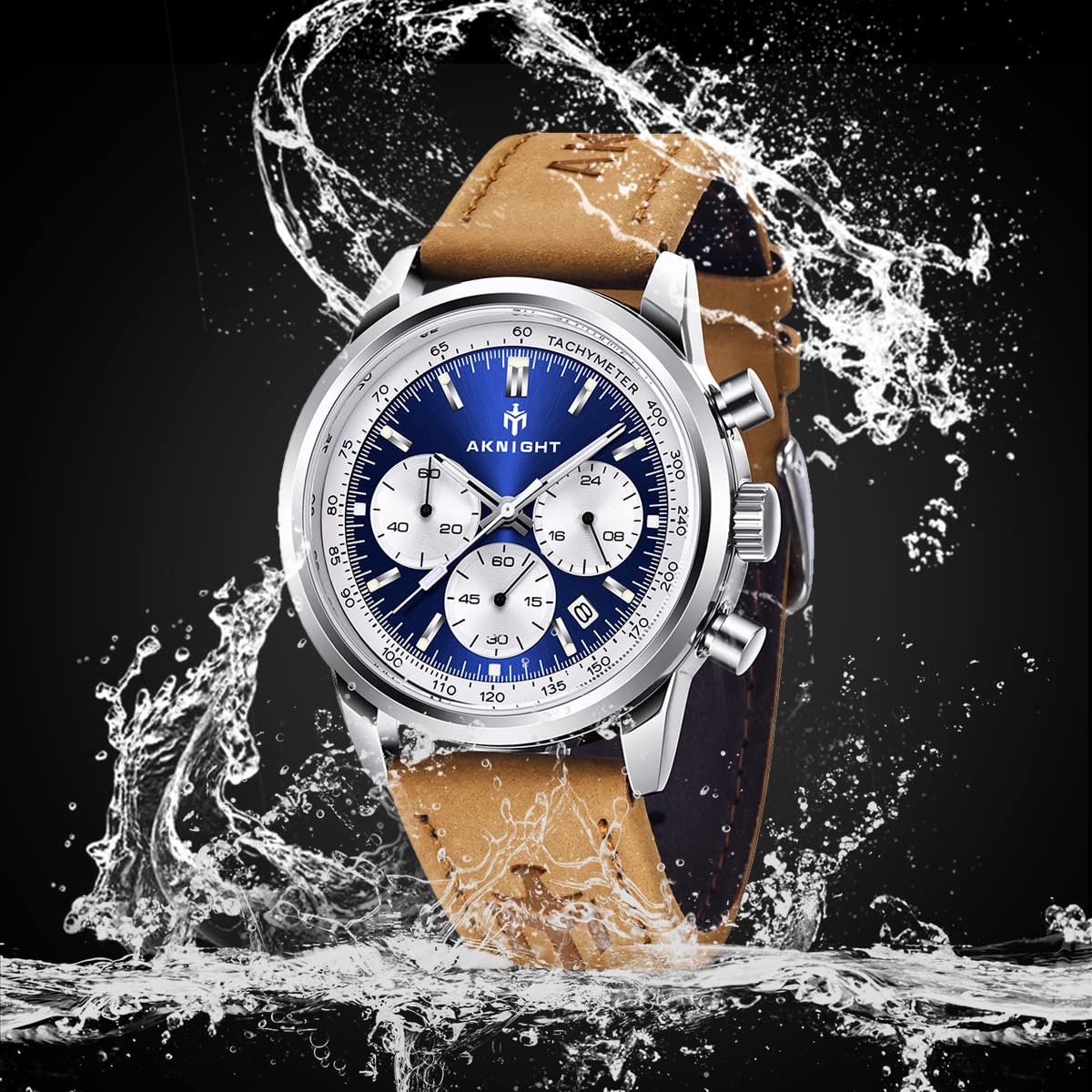 Men's Waterproof Stainless Steel Chronograph Watch - Analog Quartz Wristwatch for Business, Sport & Work | Durable Fashion Accessory for Everyday Wear, Outdoor Activities & Formal Occasions