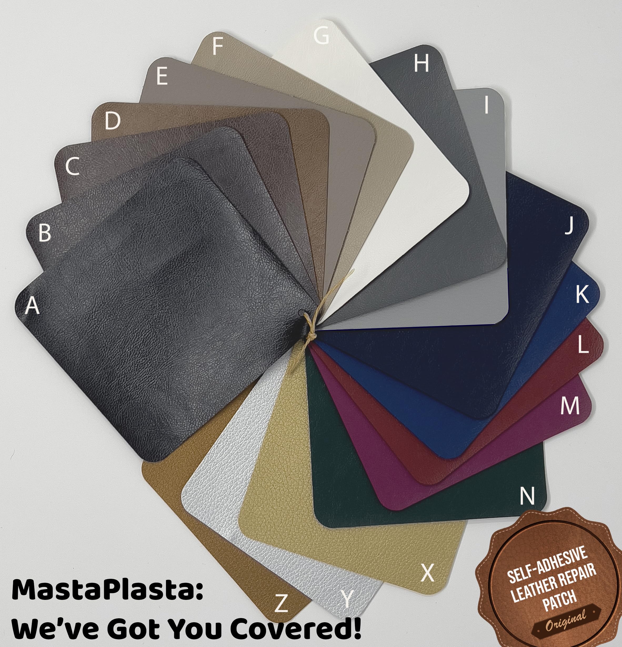 Brown MastaPlasta Self-Adhesive Suede Repair Patches - Fix Scratches & Tears on Furniture, Shoes & Bags - Easy DIY Leather & Fabric Repair Solution
