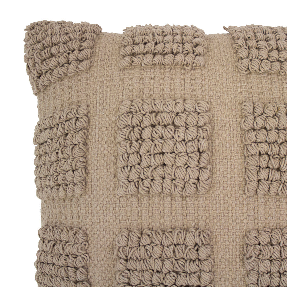 Premium Dawson Almond Square Filled Cushion - Soft & Comfortable Home Decor for Sofa, Bed, or Office - Perfect for Living Room, Bedroom & Workspace