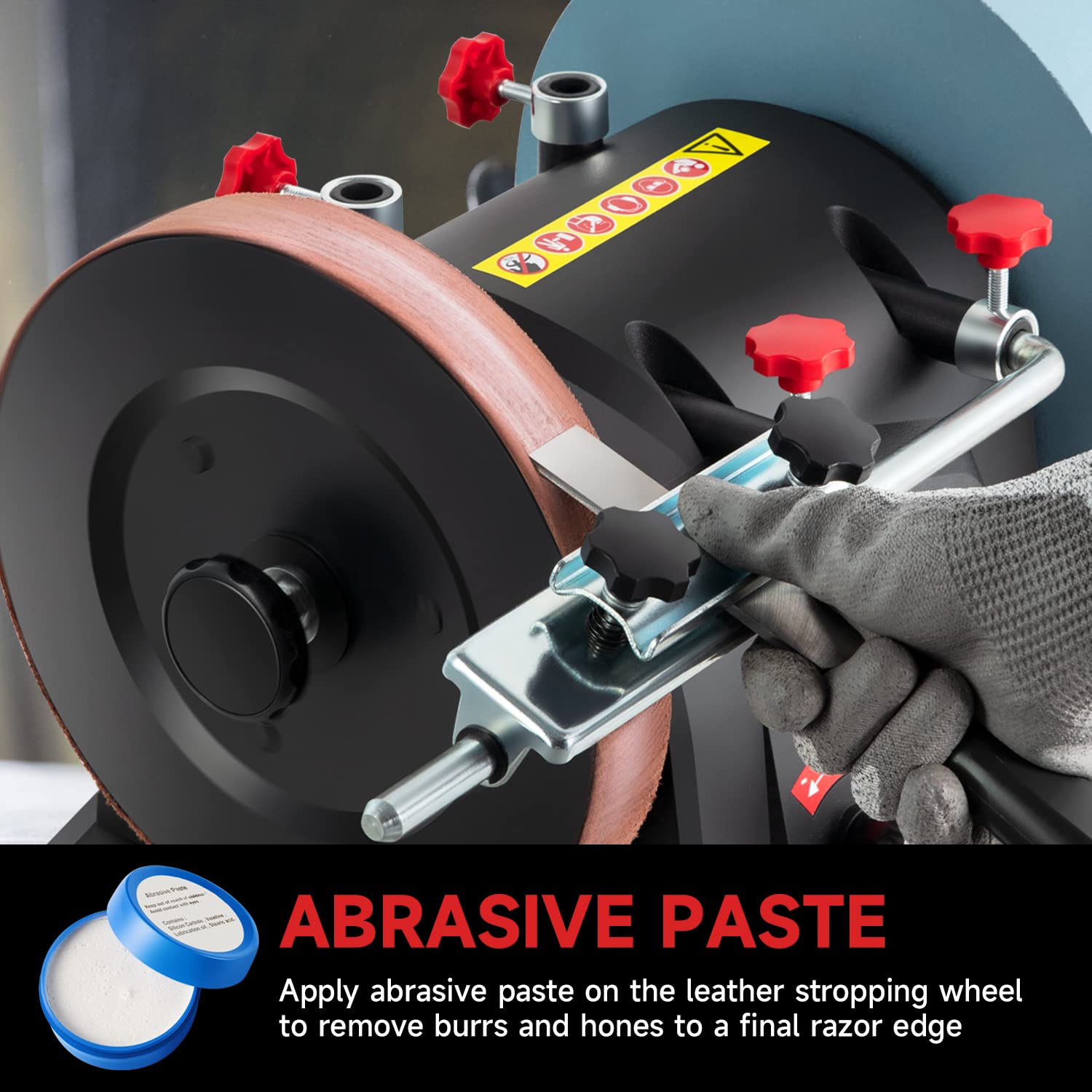 Eastvolt 8 Inch Wet Sharpener - 120RPM Wet Grinding Machine for Kitchen Knives, Woodworking Tools & Chisels | Perfect for Home, Workshop & Professional Use