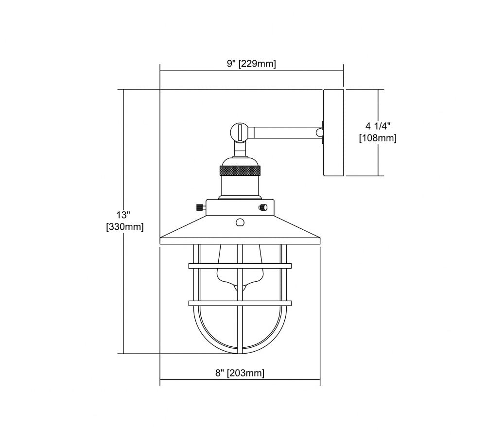 Elk Home Seaport 1-Light Wall Sconce - Oil Rubbed Bronze Finish with Clear Glass, Transitional Style Lighting for Bedroom, Hallway, or Entryway