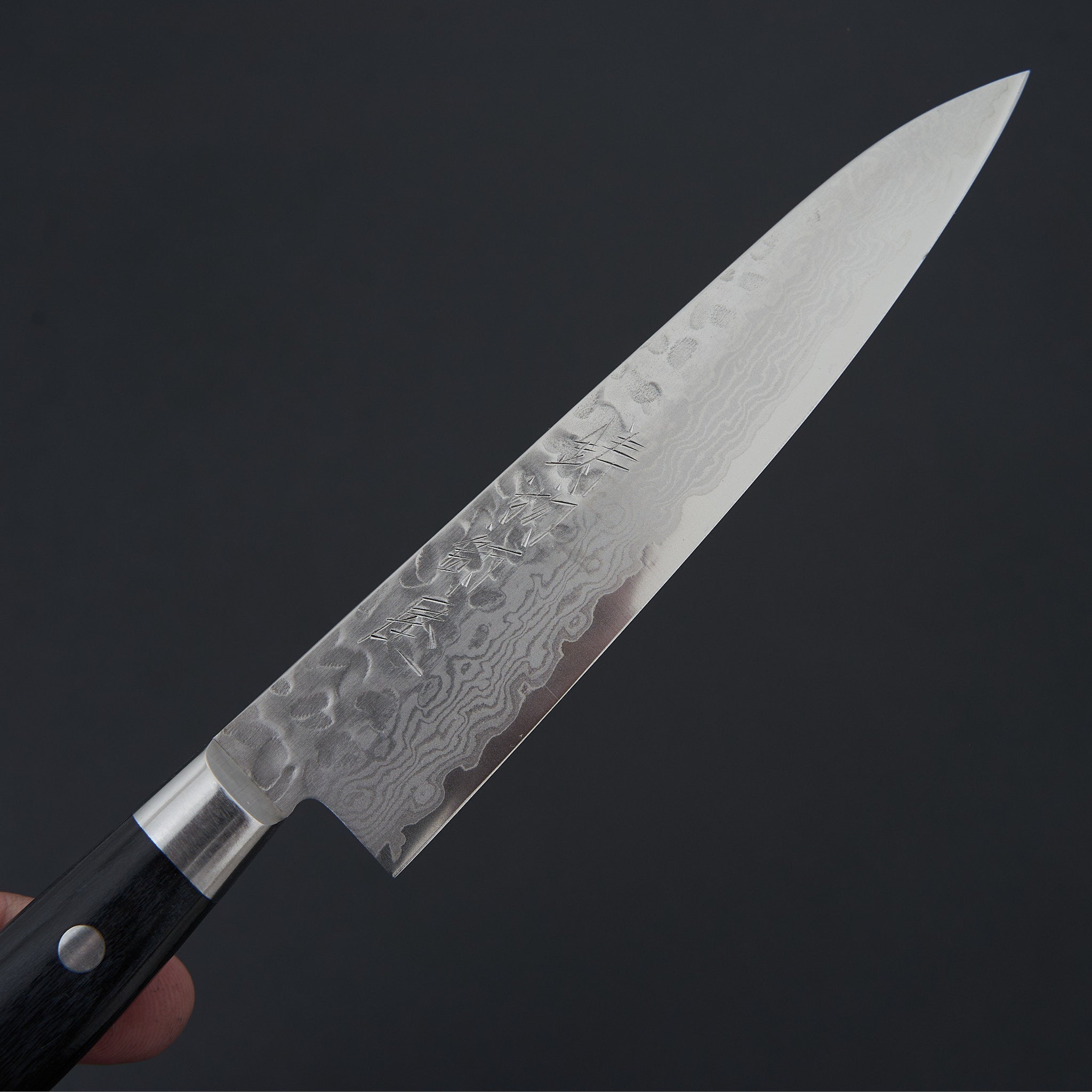 Hitohira Imojiya ST Tsuchime Damascus 135mm Petty Knife with Pakka Wood Handle - Perfect for Slicing, Peeling & Precision Kitchen Tasks