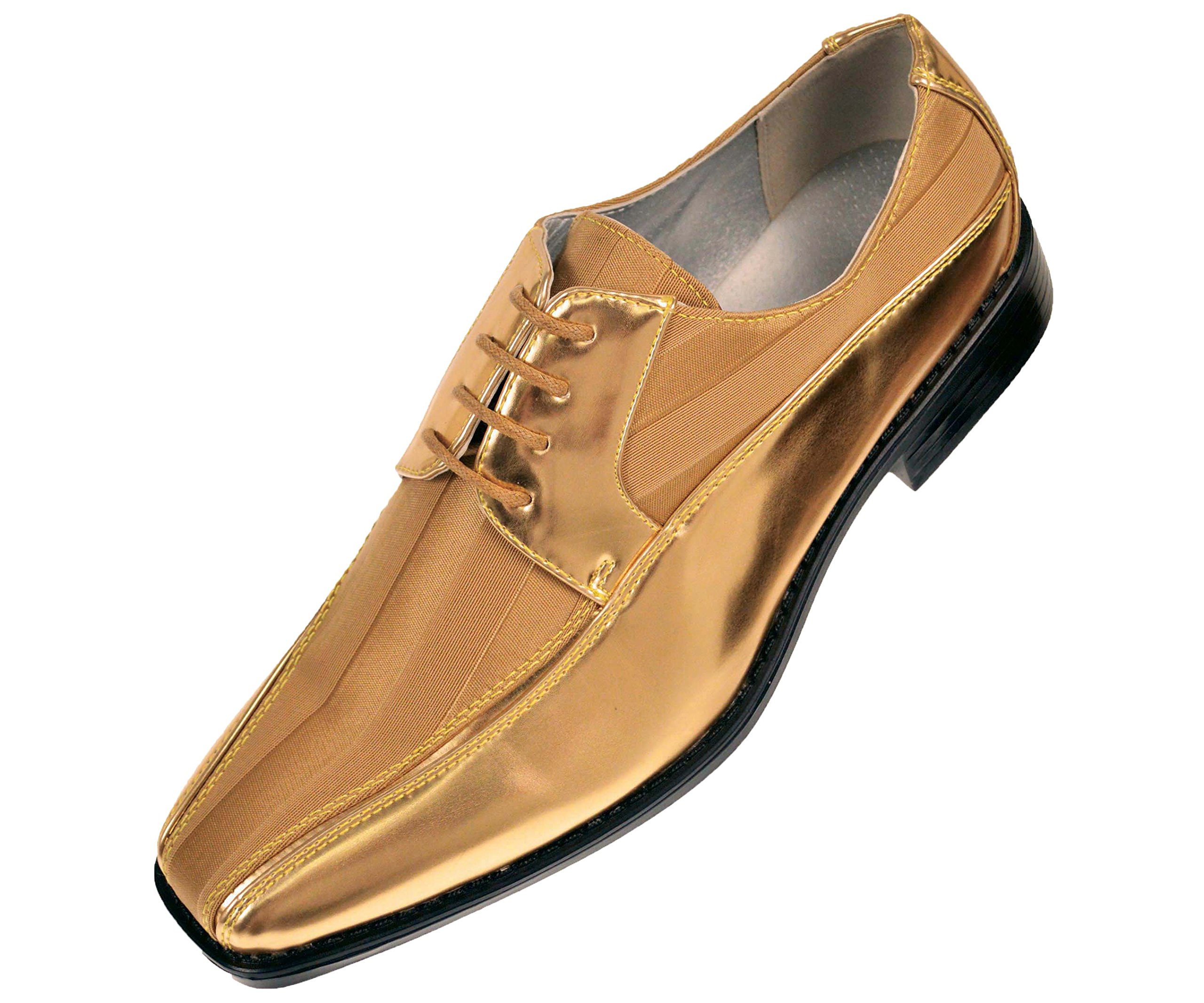 Viotti 179 Men's Oxford Dress Shoes - Formal & Casual Wedding Shoes in Striped Satin & Patent Leather - Perfect for Tuxedo, Business & Special Occasions