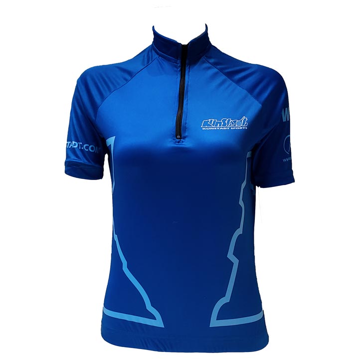 Kunstadt 2021 Men's/Women's Blue Cycling Jersey - Breathable & Moisture-Wicking Bike Shirt for Road & Mountain Biking | Perfect for Cycling, Training & Outdoor Sports