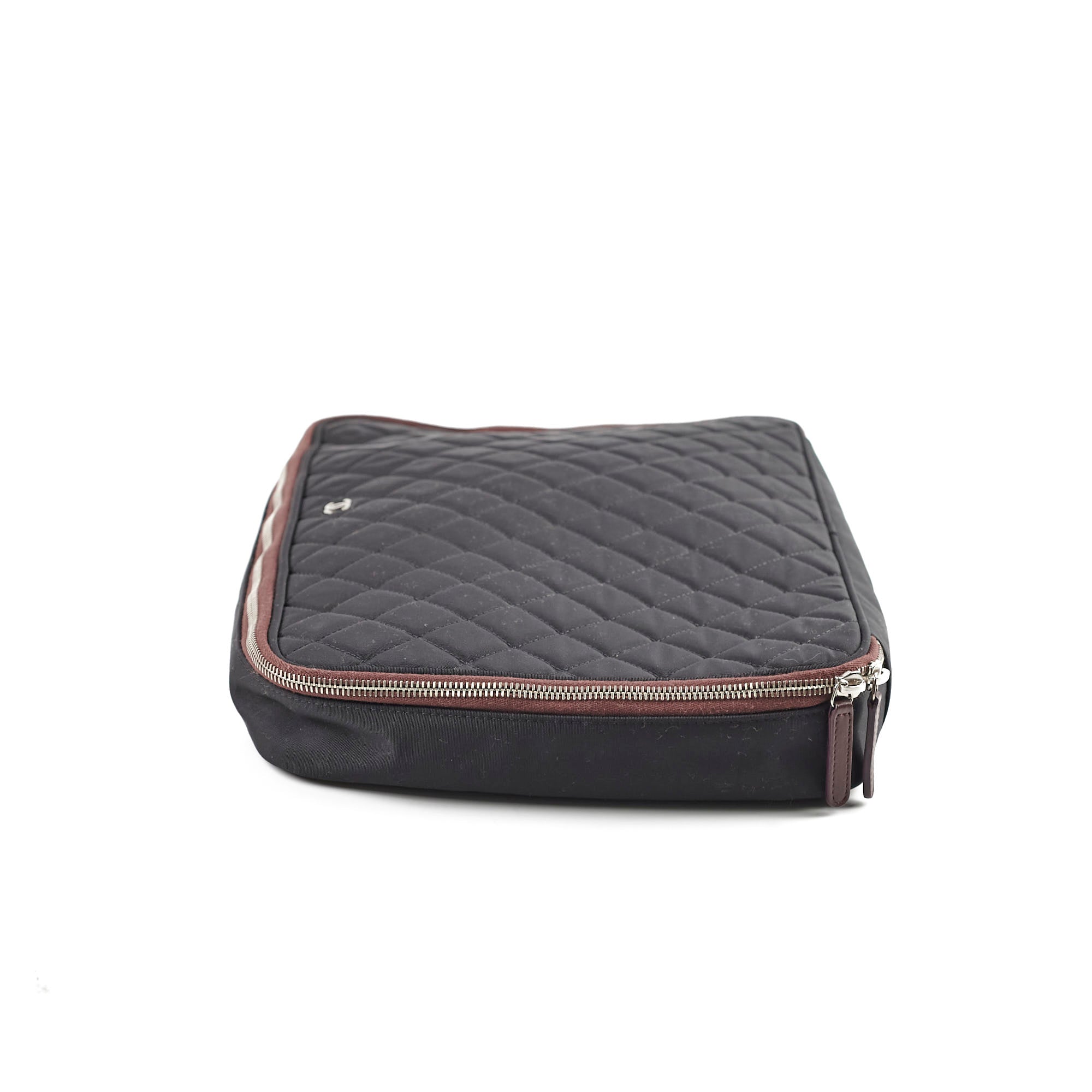 Chanel Quilted Black Laptop Sleeve with Zipper - Stylish Protective Case for MacBook, iPad, Work & Travel