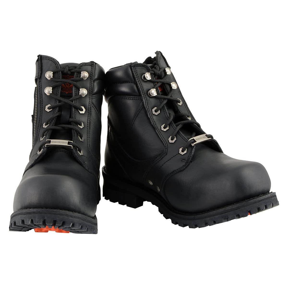 Milwaukee Men's Wide Work Boots with Zipper & Lace-Up Closure - Durable Steel Toe Construction for Construction, Landscaping & Outdoor Work