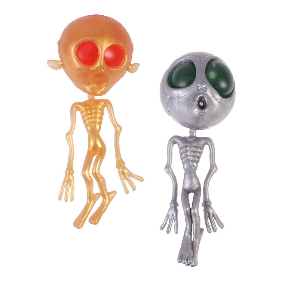 Amosfun 2 Pack Halloween Prank Hand Pillow Toys - Slow Rising Soft Ghost Squishy Stress Relief Toy (Grey & Gold) for Party Decorations, Office Desk Fun & Prank Gifts