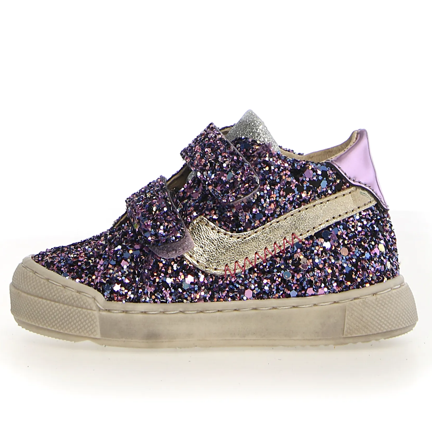 Falcotto Palom VL Girls Casual Shoes - Multi/Platinum Color | Comfortable & Stylish Everyday Sneakers for School, Play & Outdoor Activities