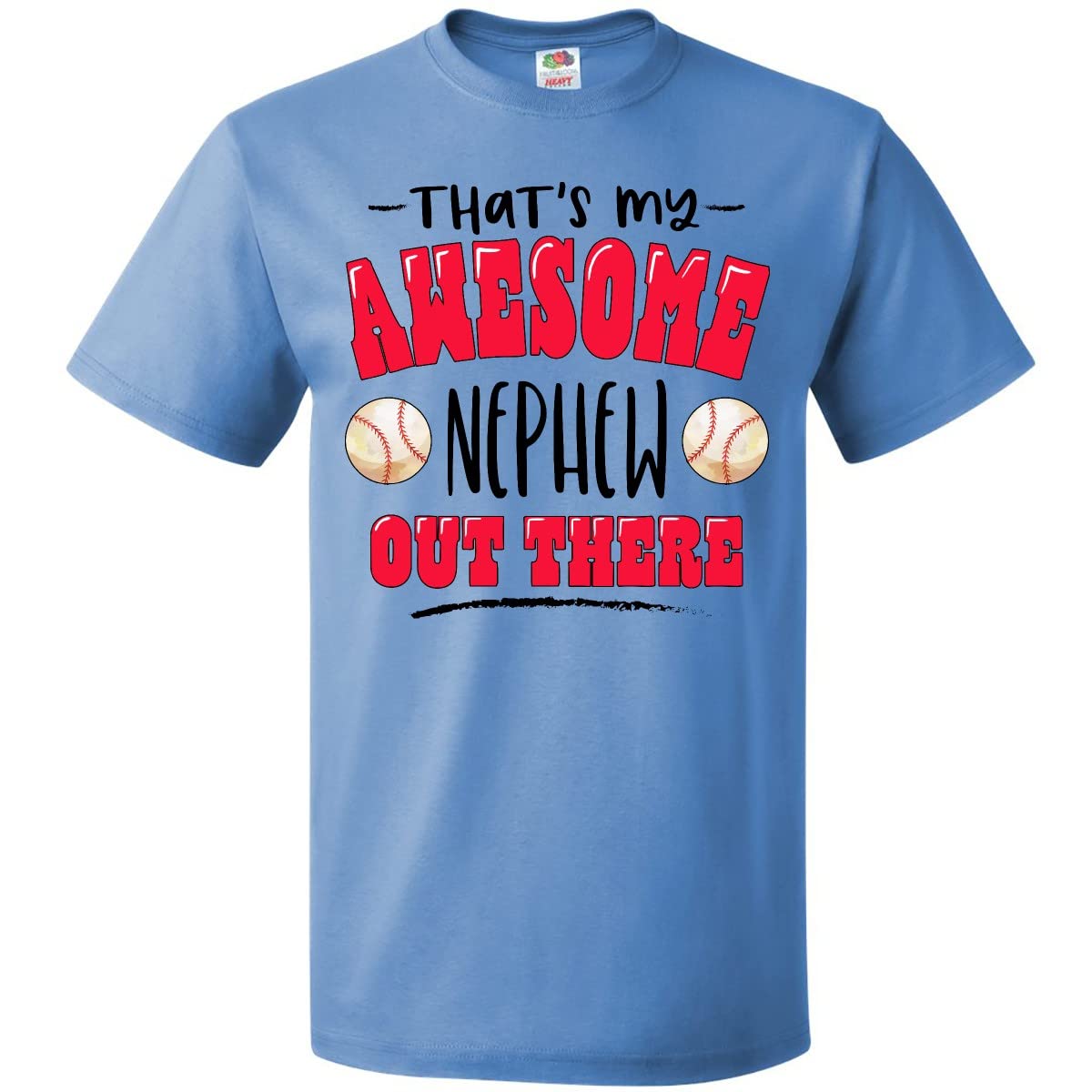 Inktastic 'That's My Awesome Nephew' Baseball Design T-Shirt - Comfortable Casual Tee for Nephew Appreciation Gifts & Baseball Game Outings