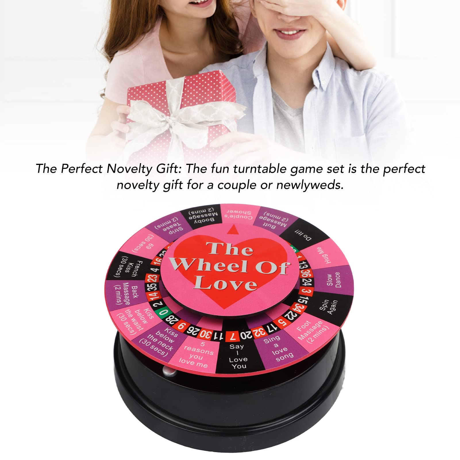 Spinning Wheel of Love - Romantic Couples Sex Game with 17 Exciting Ways to Play | Portable Adult Party Game Set | Perfect for Date Nights, Bachelor Parties & Intimate Gifts