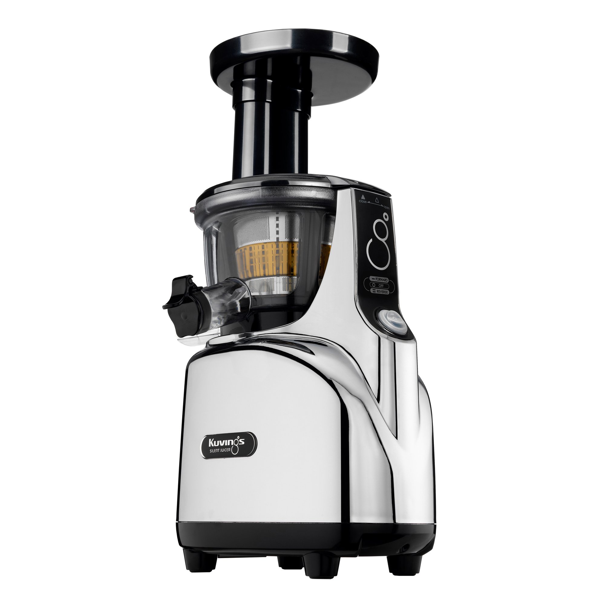 Kuvings SC Series Silent Juicer with Detachable Smart Cap - Chrome Finish | Quiet Cold Press Juicing for Healthy Drinks, Smoothies & Baby Food at Home