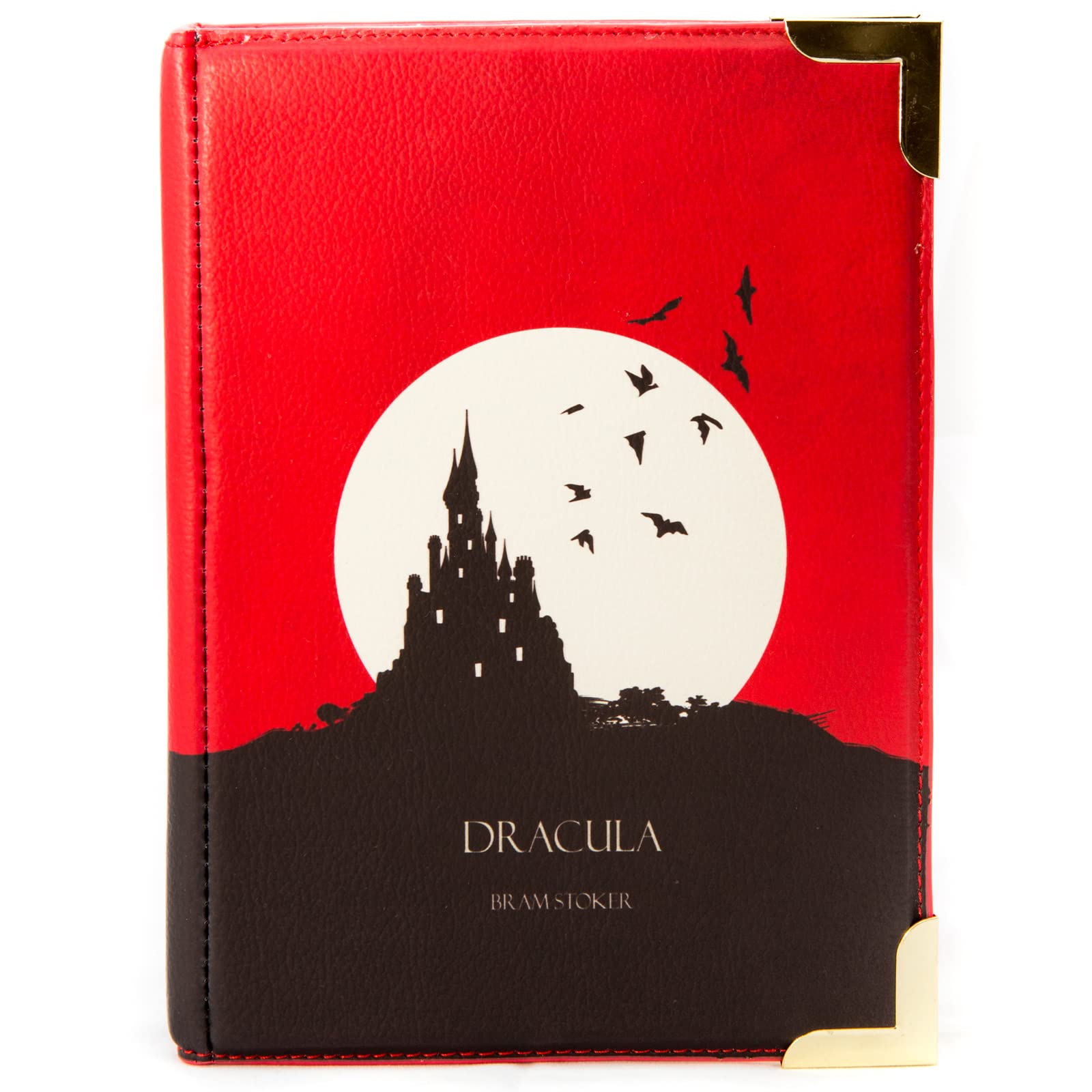 Vegan Leather Dracula Book Lovers Crossbody Purse - Gothic Literary Inspired Handbag for Women, Large Capacity Book Lover Gift - Perfect for Reading, Travel & Daily Use