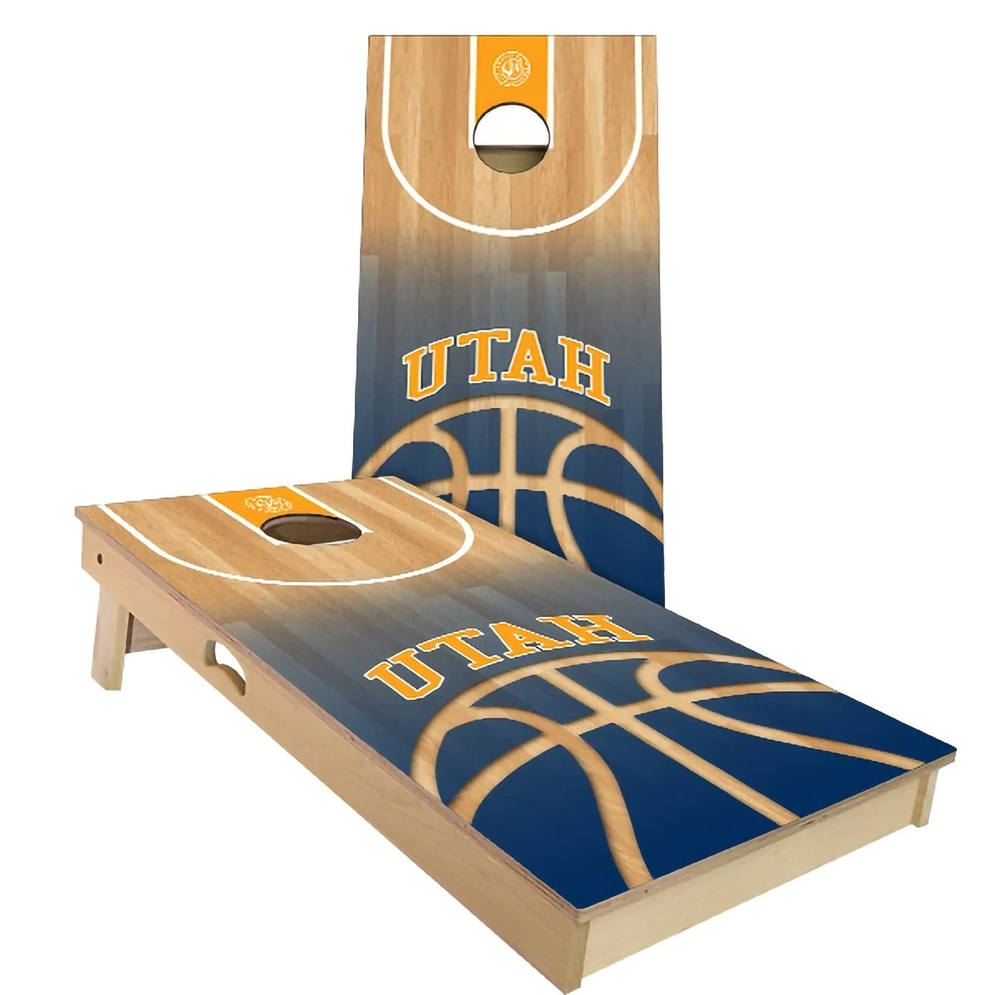 Skip's Garage Utah Themed Cornhole Board Set - Custom Size & Accessories - 2 Boards & 8 Bags Included - Perfect for Backyard Parties, Tailgating & Outdoor Games