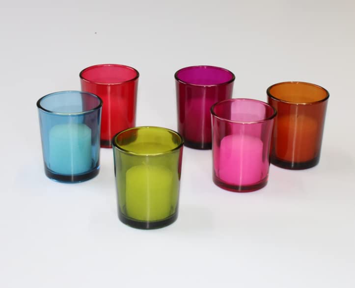 Eastland 144-Pack Amber Glass Votive Candle Holders - Bulk Set for Weddings, Parties, Restaurants & Home Decor