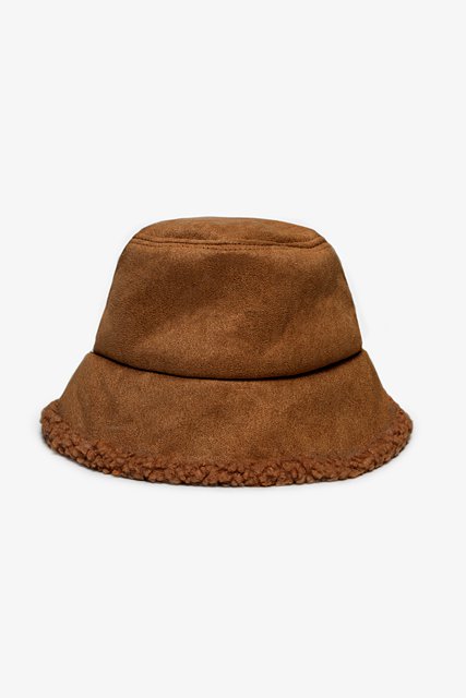 Antler Sherpa Bucket Hat - Warm Winter Beanie for Men & Women - Cozy Fleece Lined Outdoor Hat for Hiking, Camping, and Cold Weather Activities