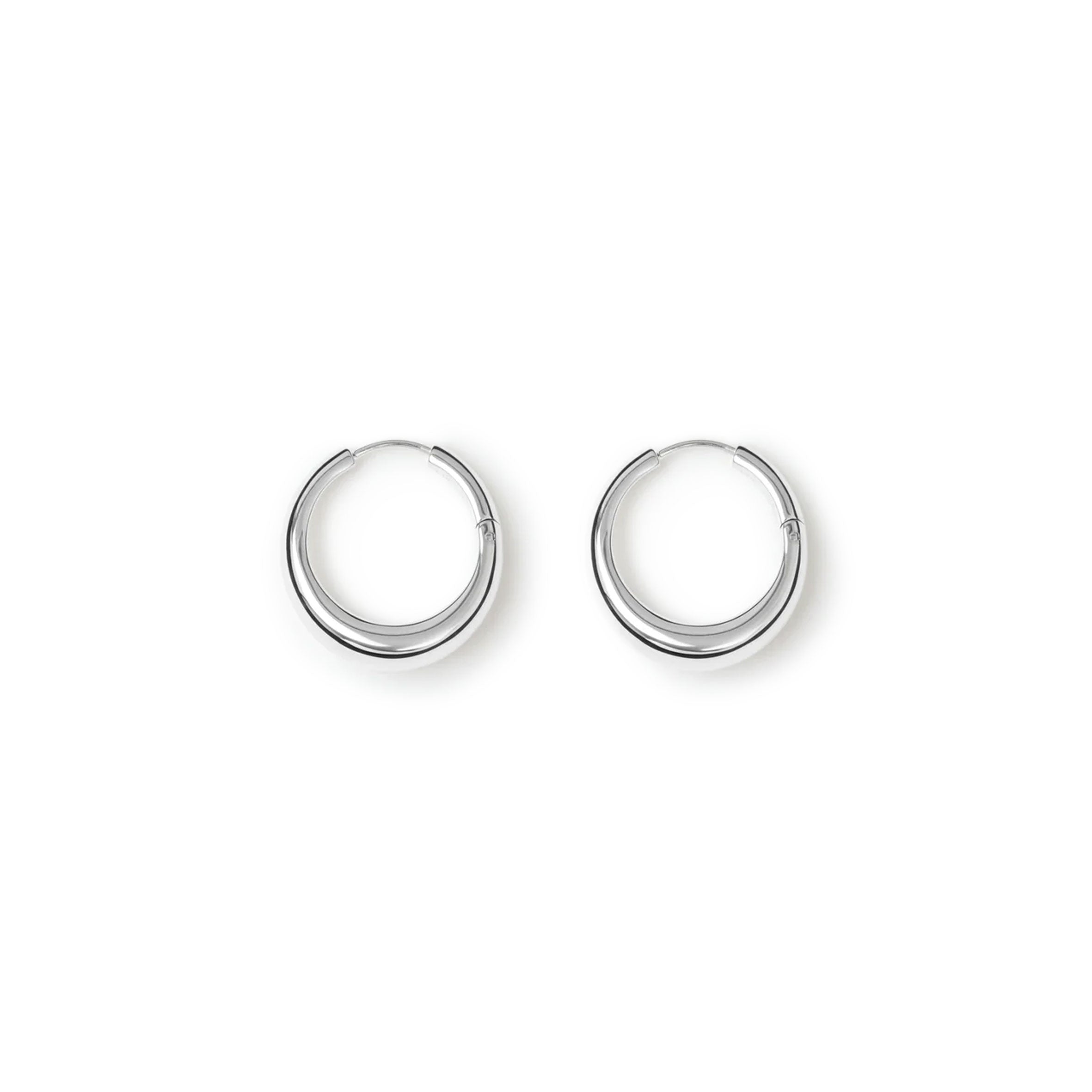 Andrea Silver Hoop Earrings for Women - Elegant & Trendy Jewelry for Everyday Wear, Parties & Special Occasions