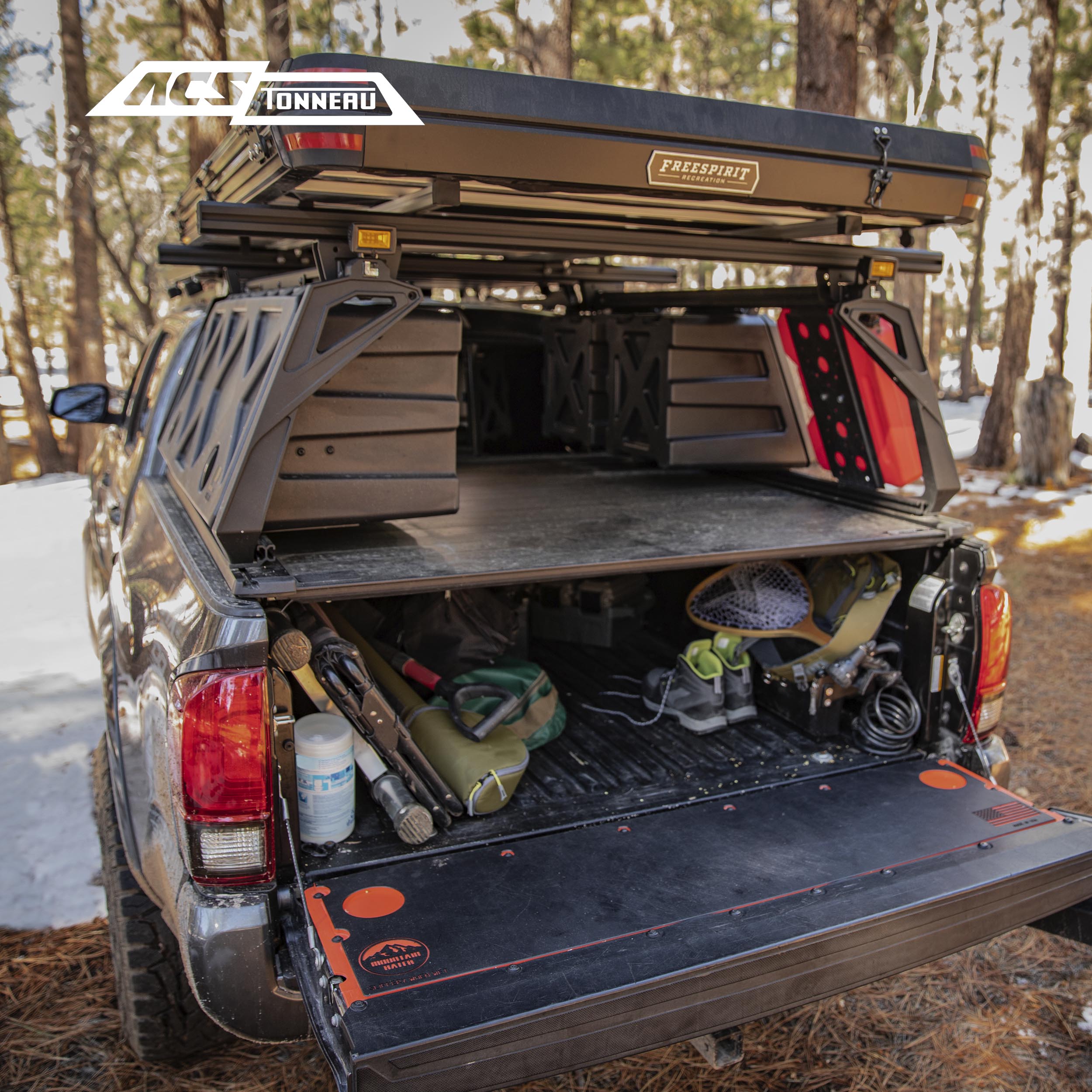 ACS Forged Tonneau Cover for 2007-2023 Chevrolet Silverado 1500 5.8ft Bed | Durable Truck Bed Protection | Perfect for Hauling, Camping & Outdoor Adventures