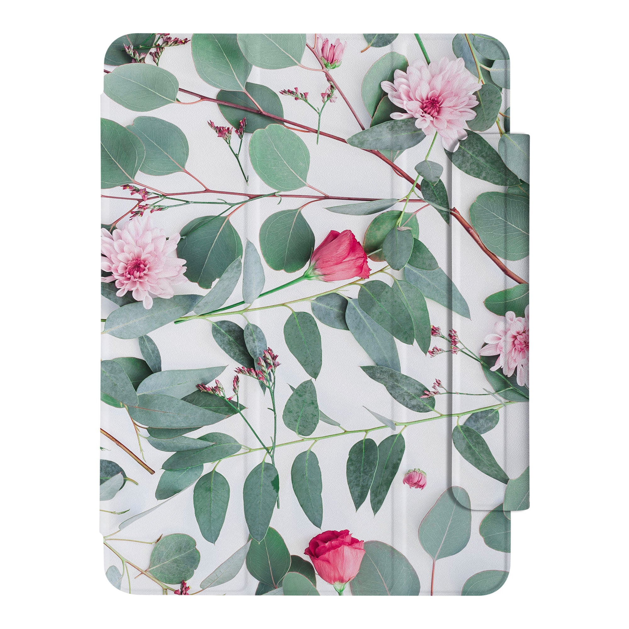 SlimFit iPad Case with Flat Flower Design - Ultra Thin Lightweight Protective Cover for iPad Air/Pro, Perfect for Work, Travel & Everyday Use