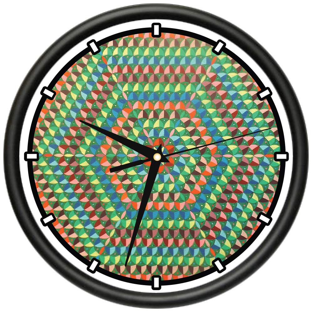 SignMission Green Hexagon Wall Clock - Silent Quartz Movement, Modern Home & Office Decor for Classroom, Bedroom, Living Room | Perfect Gift for Housewarming & Interior Design