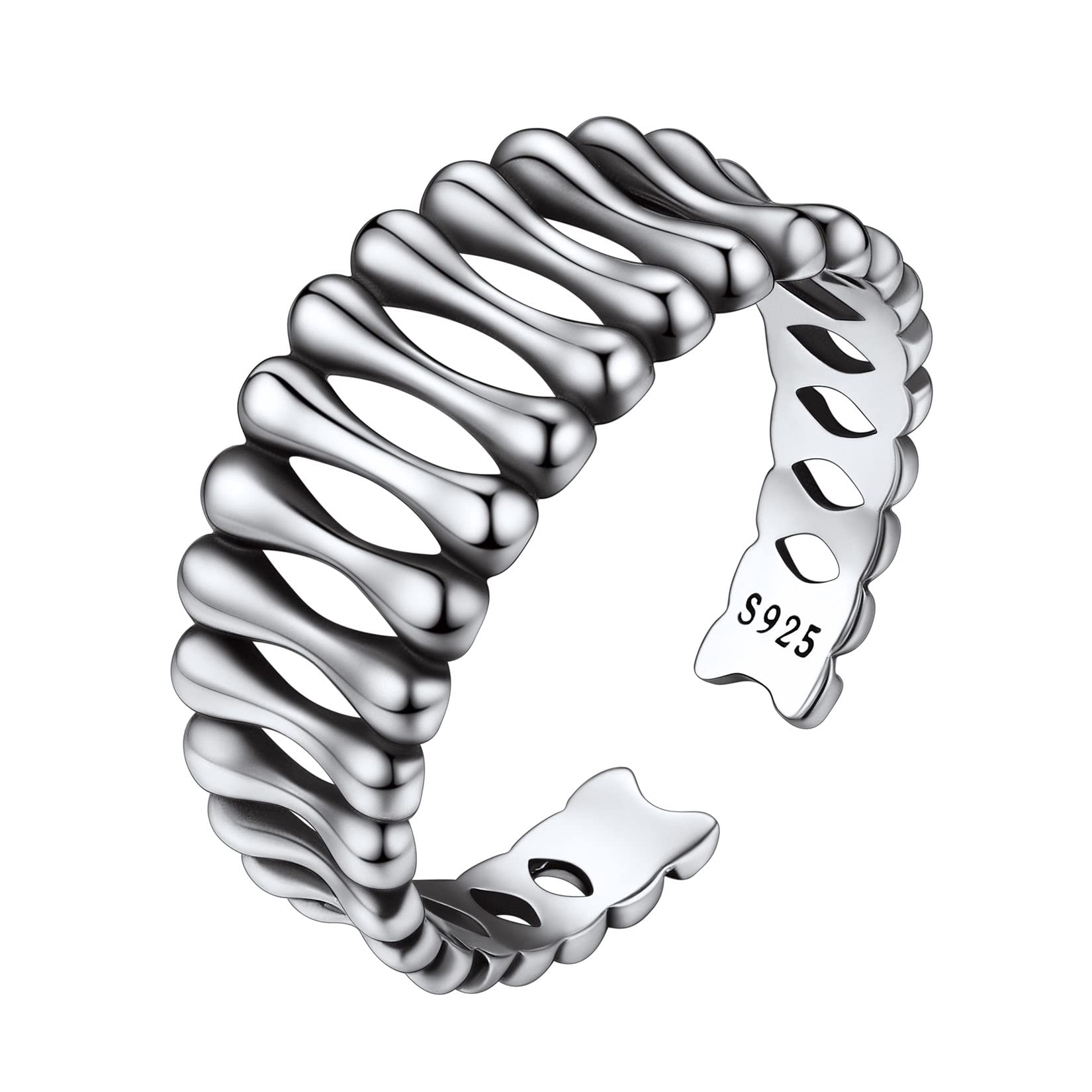 Silvora Sterling Silver Stacking Open Rings for Women & Teens - Elegant Jewelry Gift Set with Delicate Packaging | Perfect for Everyday Wear, Layering & Special Occasions