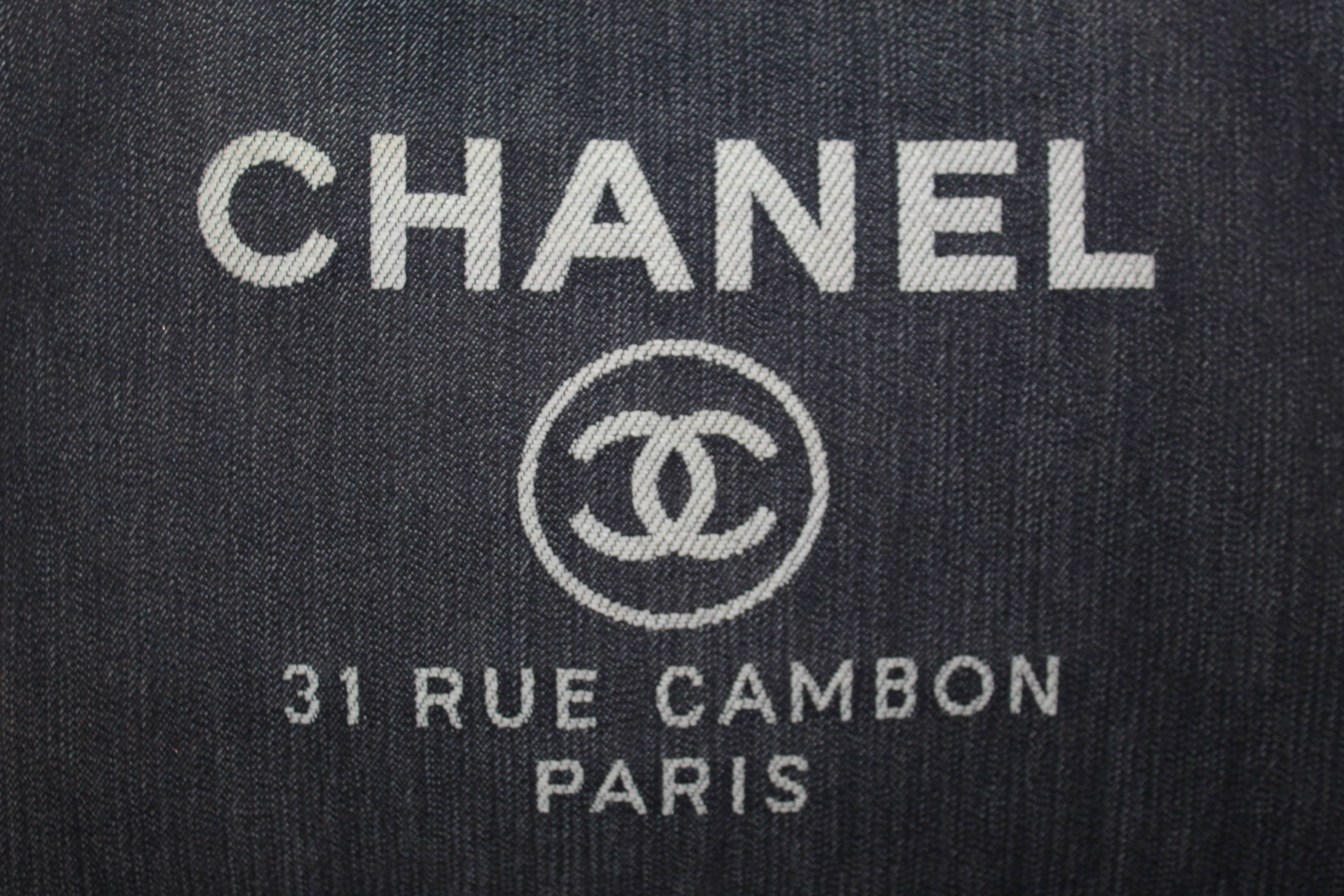 Authentic Chanel Deauville Large Tote Bag - Dark Blue Denim Luxury Handbag for Women, Perfect for Shopping, Travel & Everyday Use
