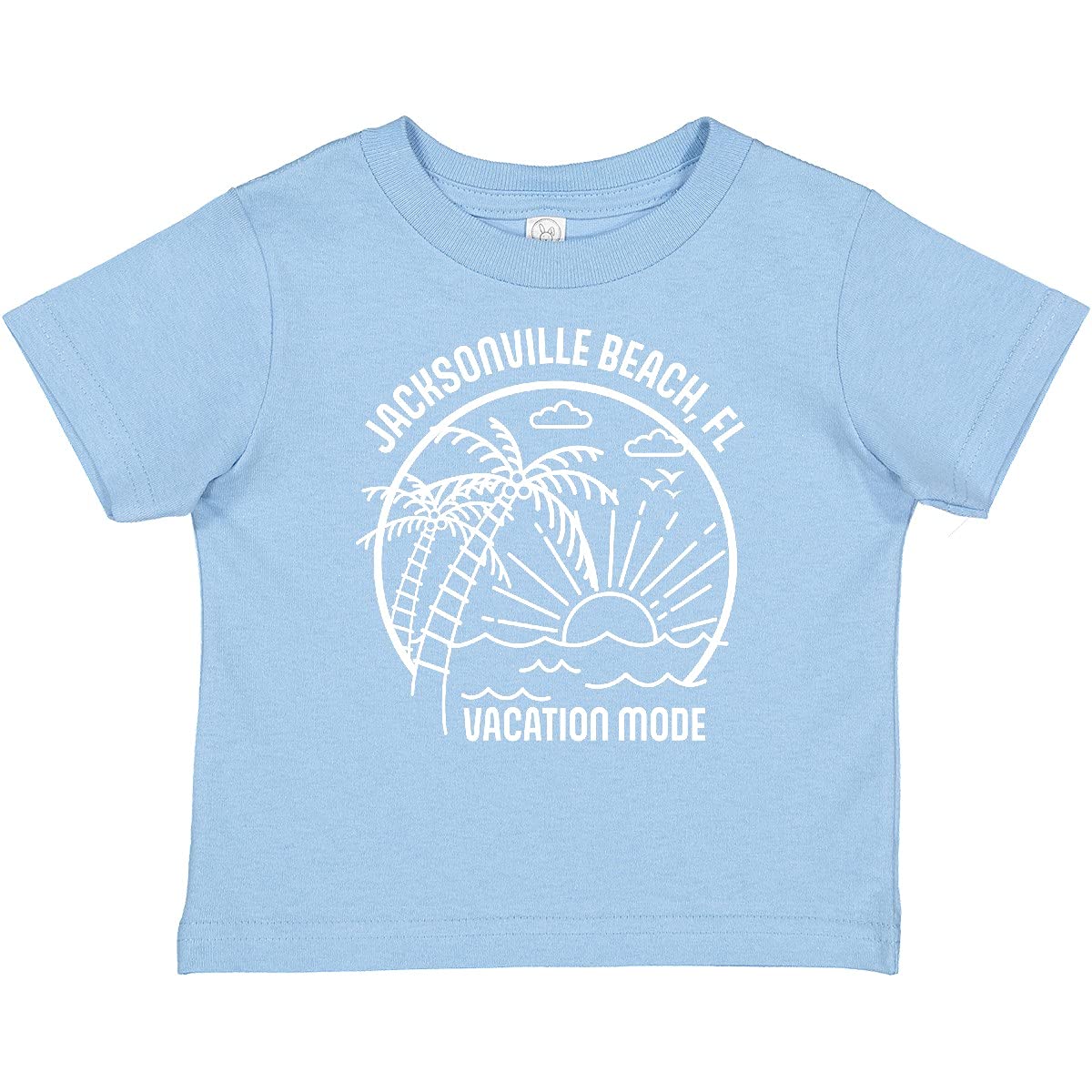 Inktastic Summer Vacation Mode Jacksonville Beach Florida Baby T-Shirt - Cute Florida Beach Outfit for Infants & Toddlers - Perfect for Family Vacations, Beach Trips & Summer Photoshoots